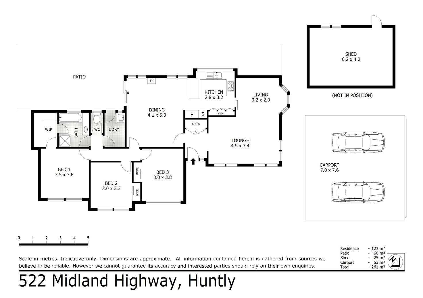 Floorplan of Homely house listing, 522 Midland Highway, Huntly VIC 3551