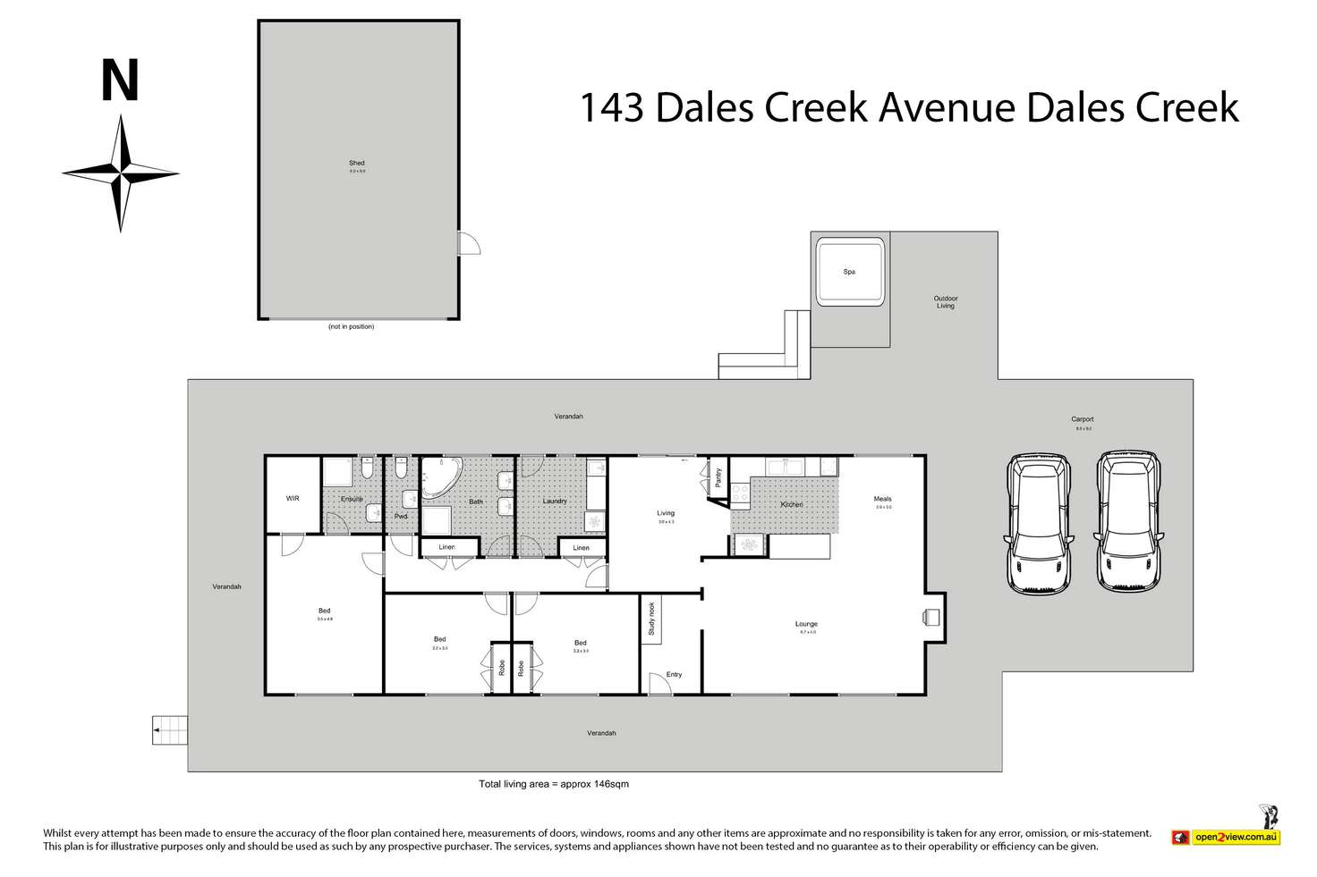 Floorplan of Homely house listing, 143 Dales Creek Avenue, Dales Creek VIC 3341