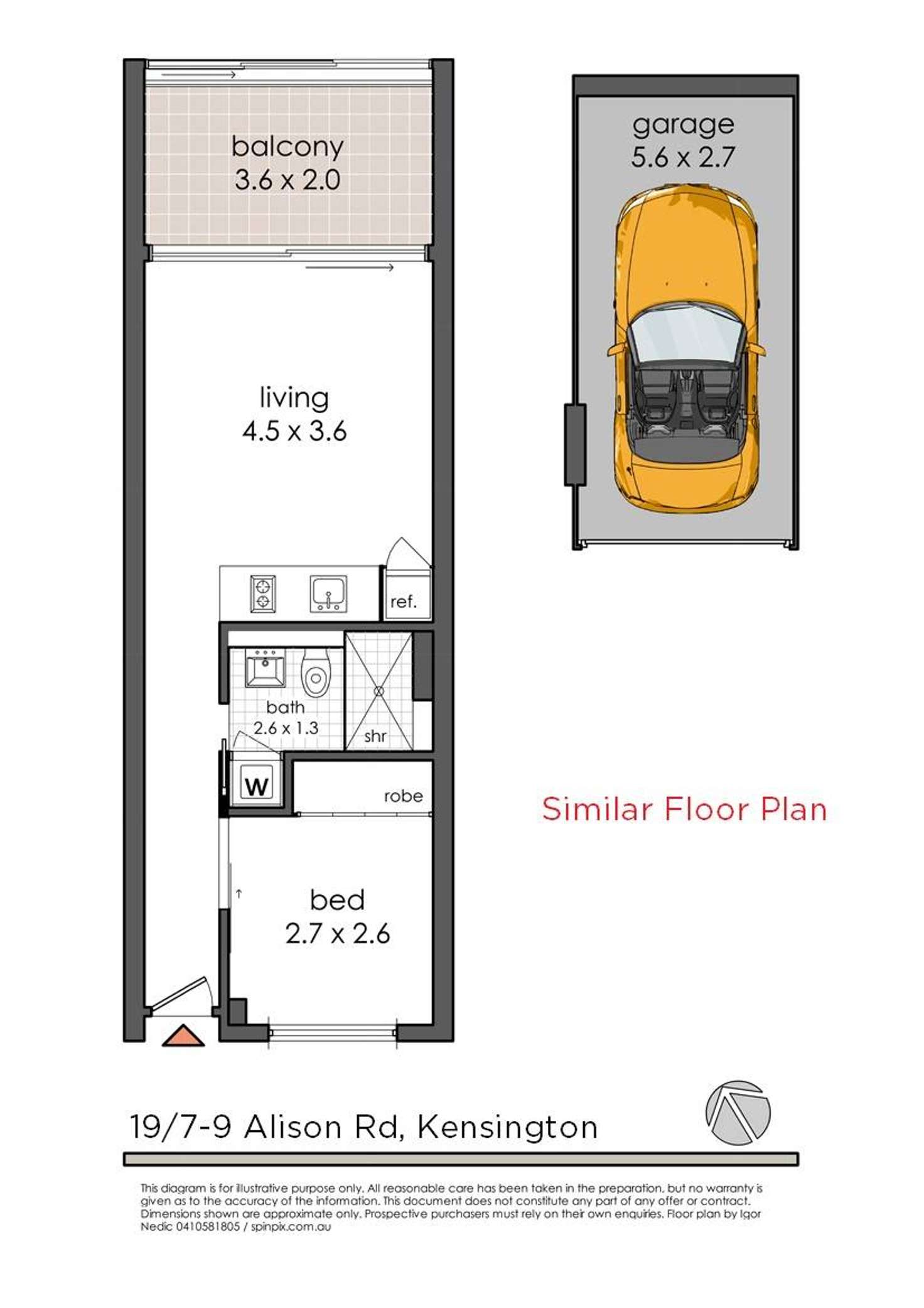 Floorplan of Homely apartment listing, 19/7-9 Alison Road, Kensington NSW 2033