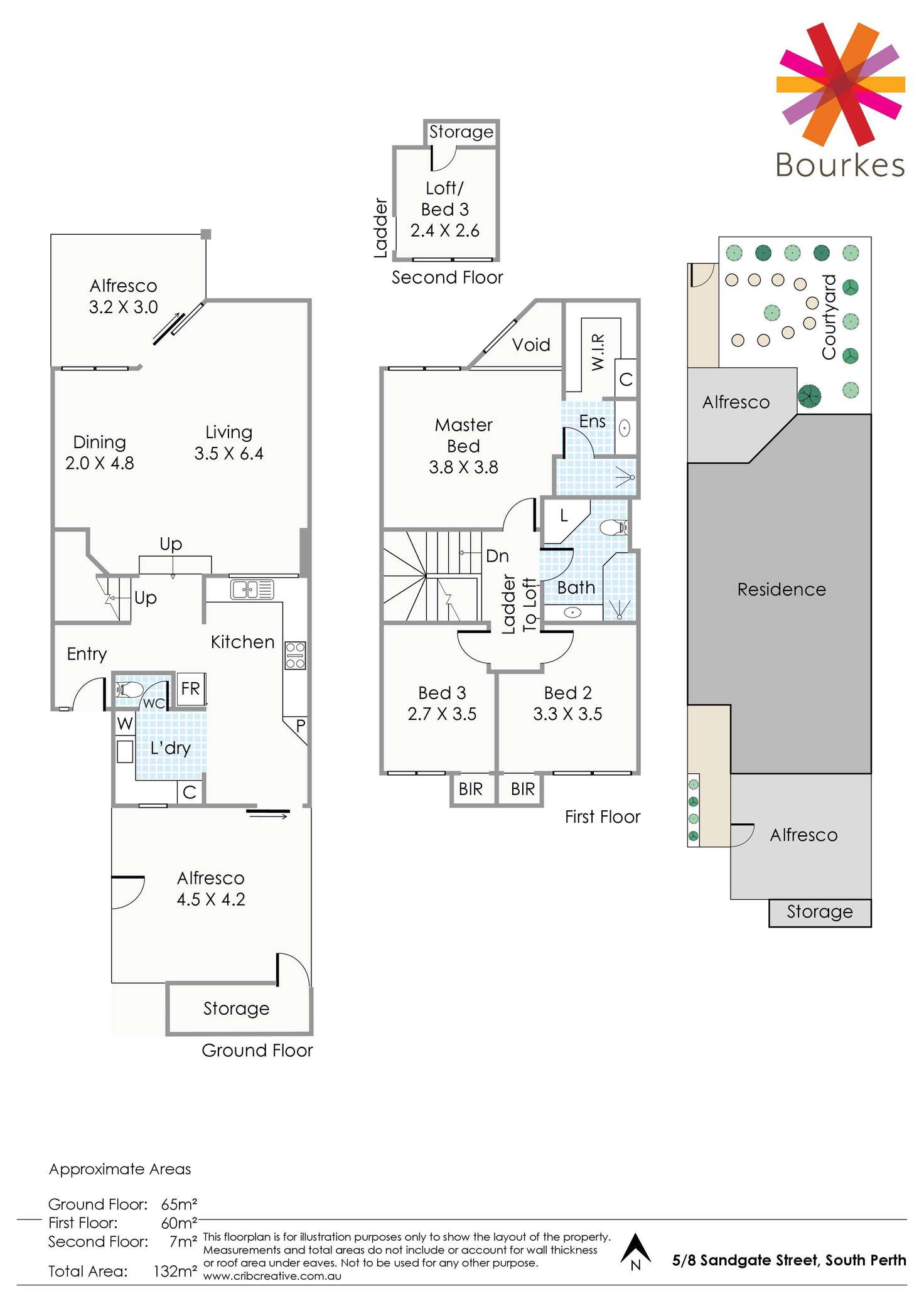 Floorplan of Homely townhouse listing, 5/8 Sandgate Street, South Perth WA 6151