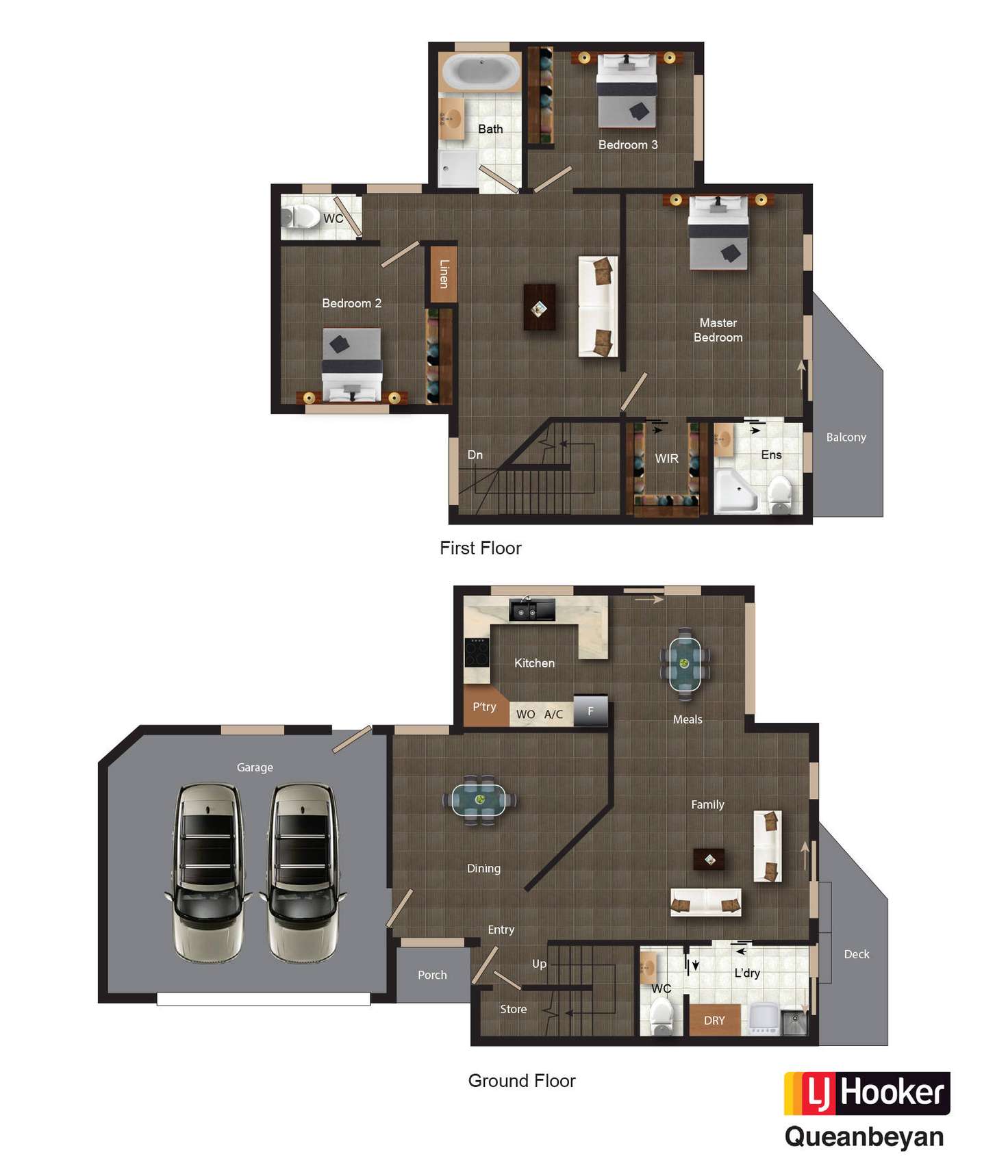 Floorplan of Homely townhouse listing, 3/56 Tharwa Road, Queanbeyan NSW 2620