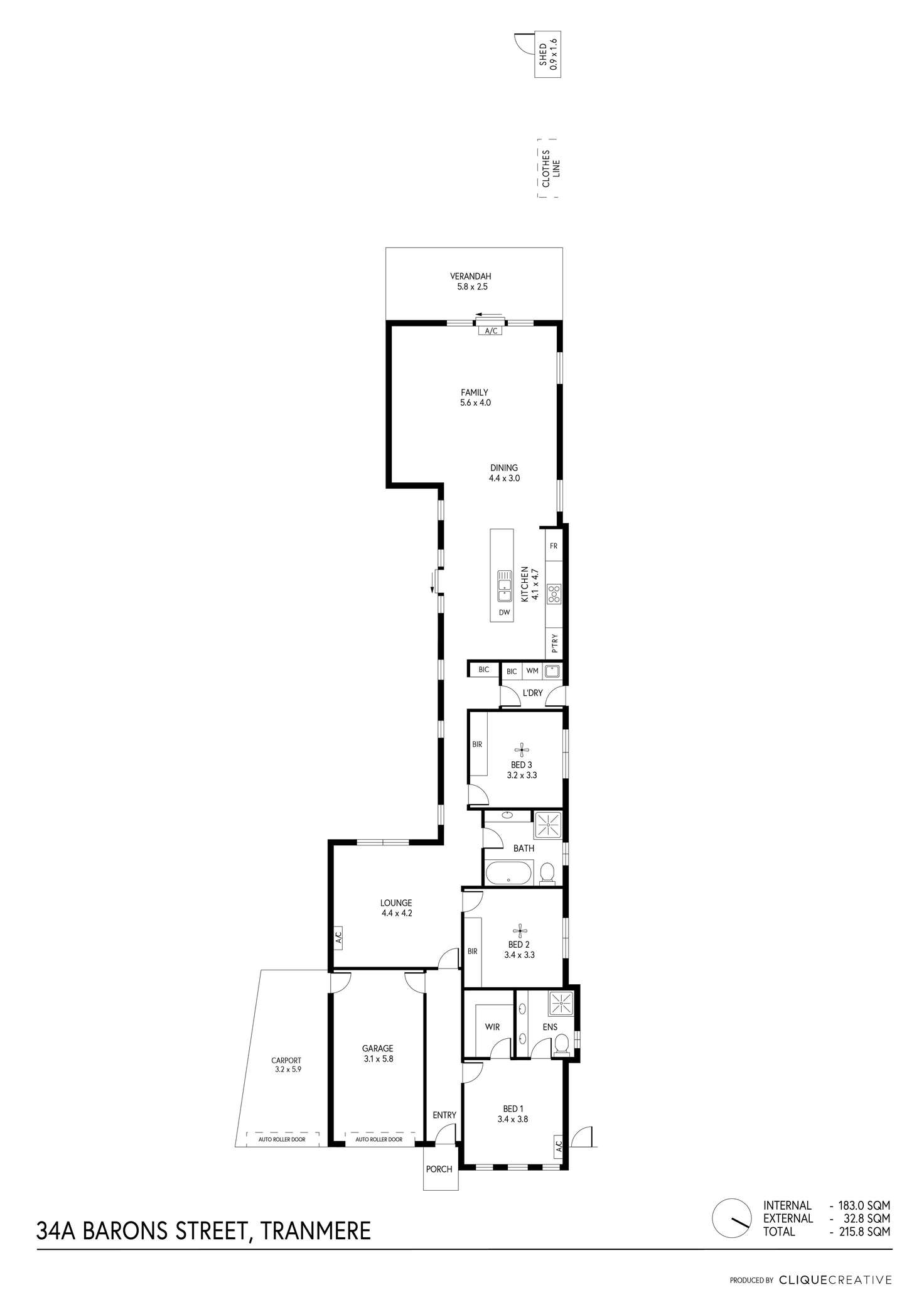 Floorplan of Homely house listing, 34a Barons Street, Tranmere SA 5073
