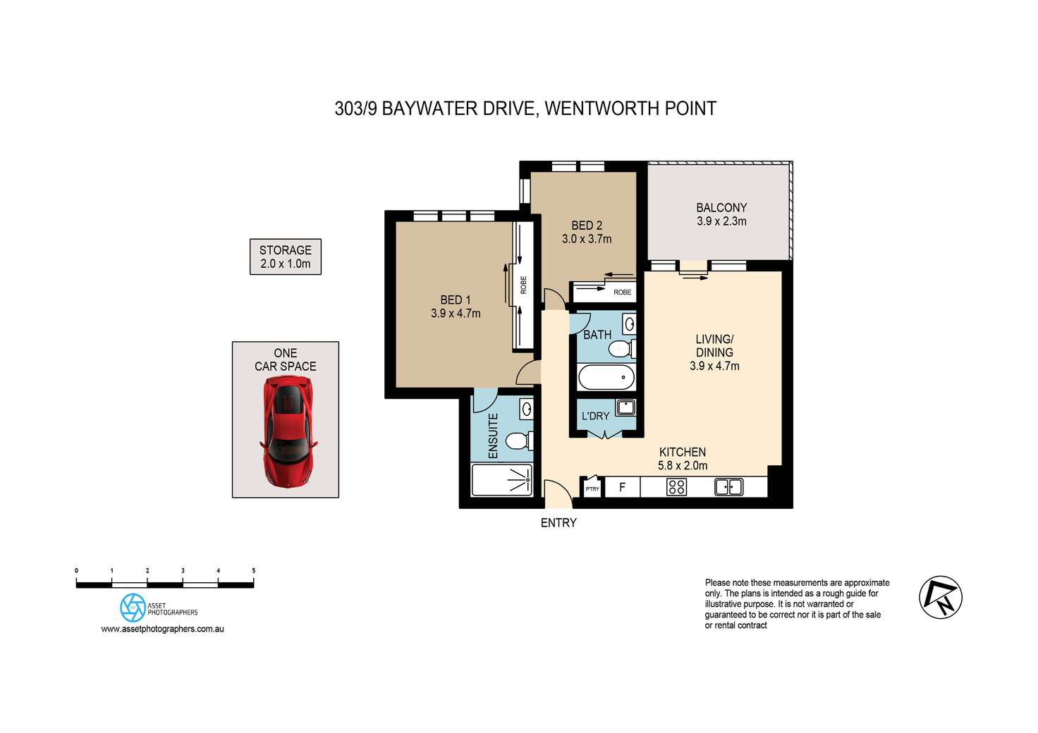 Floorplan of Homely apartment listing, 303/9 Baywater Drive, Wentworth Point NSW 2127