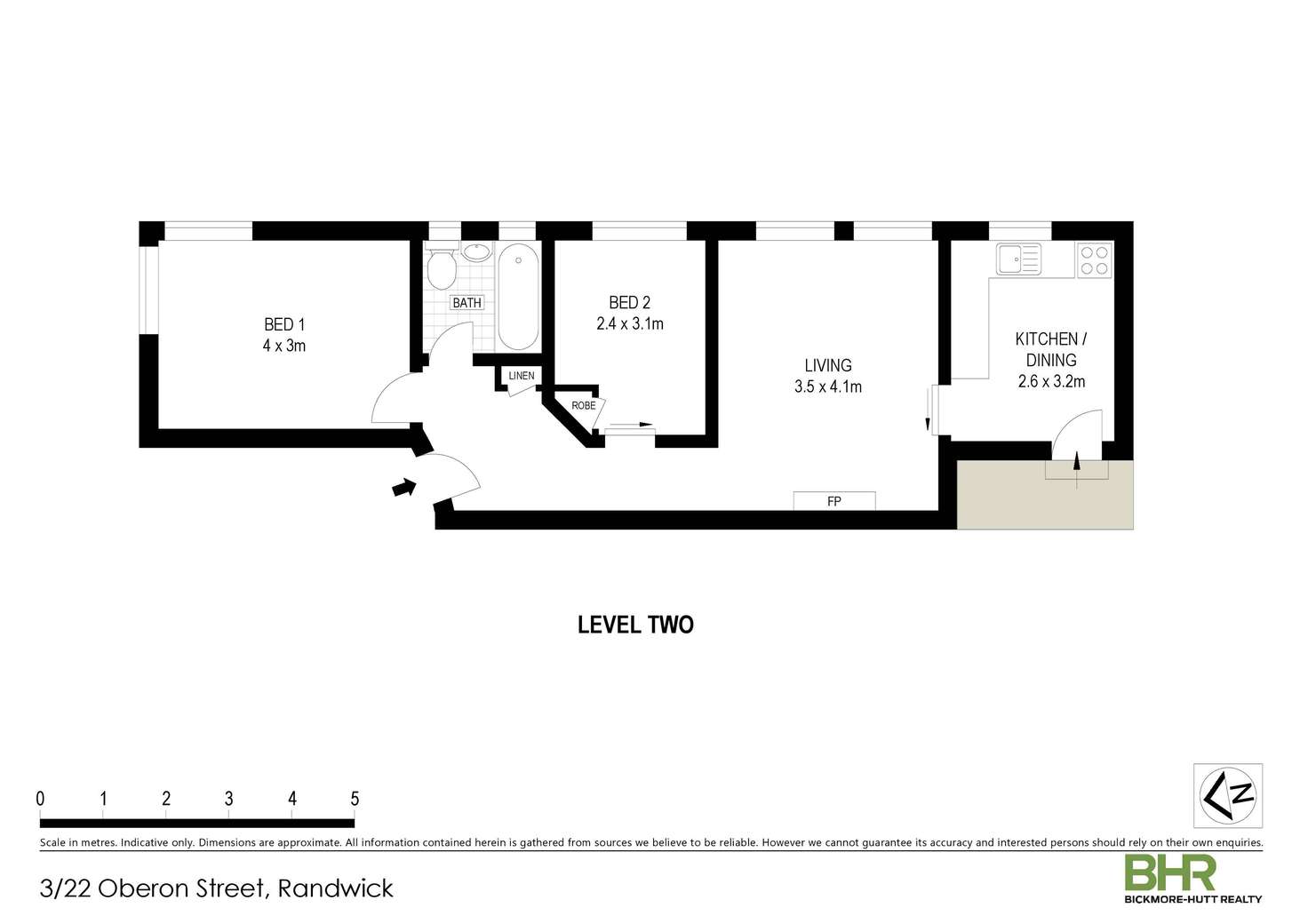 Floorplan of Homely apartment listing, 3/22 Oberon Street, Randwick NSW 2031