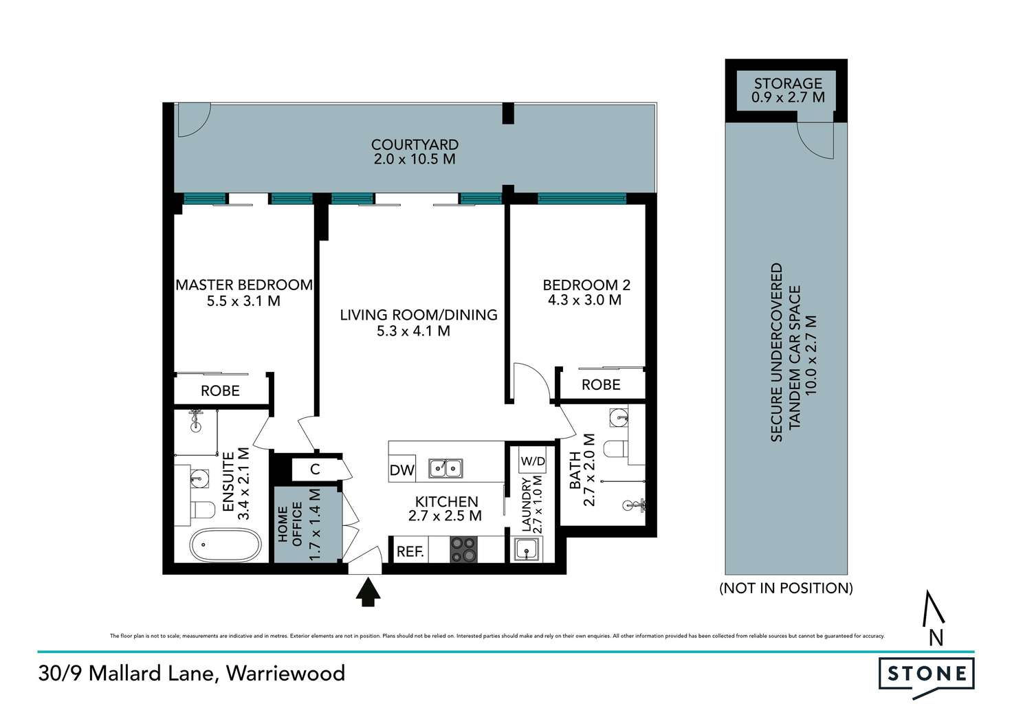 Floorplan of Homely apartment listing, 30/9 Mallard Lane, Warriewood NSW 2102