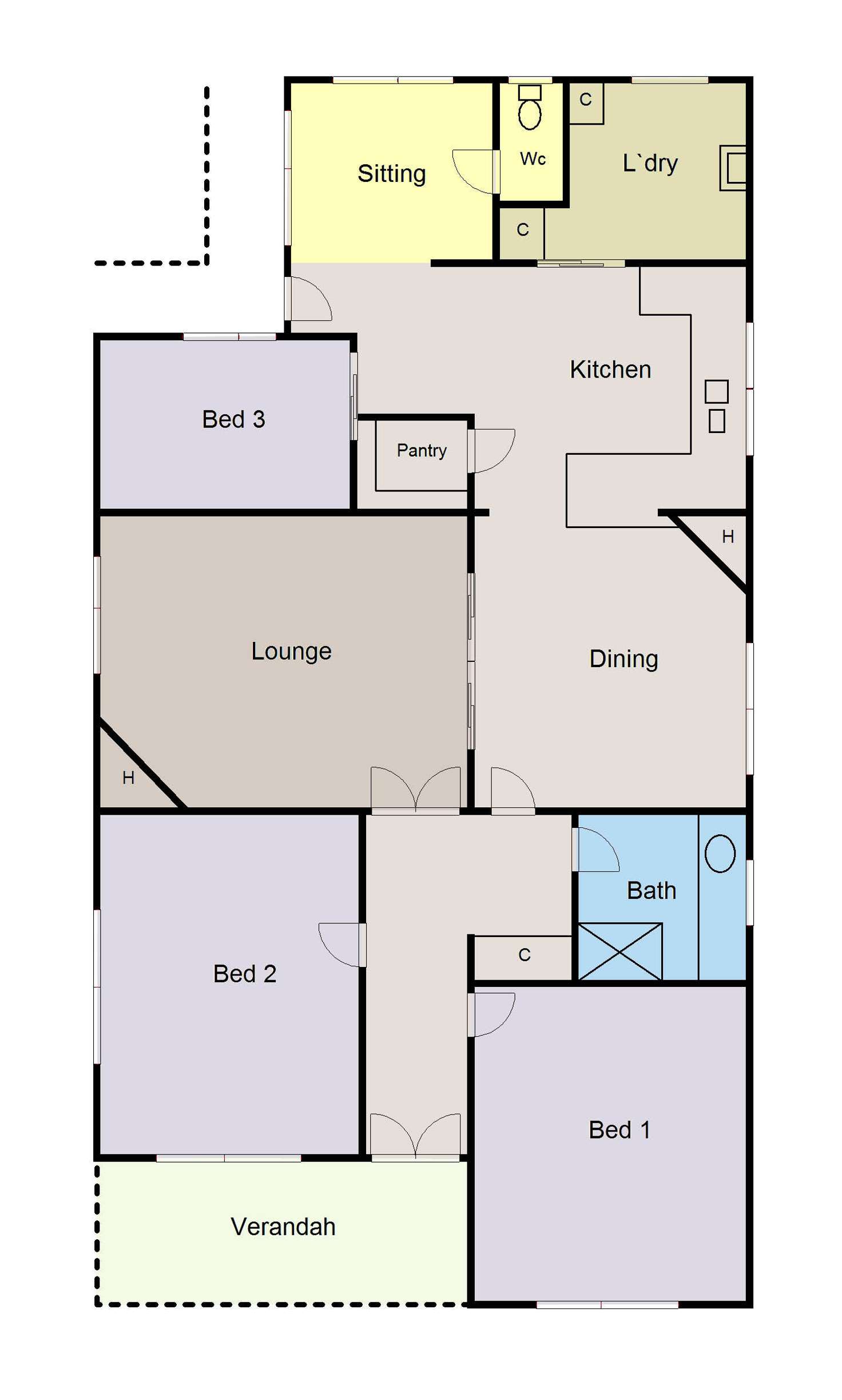 Floorplan of Homely house listing, 9 Mcgibbony Street, Ararat VIC 3377