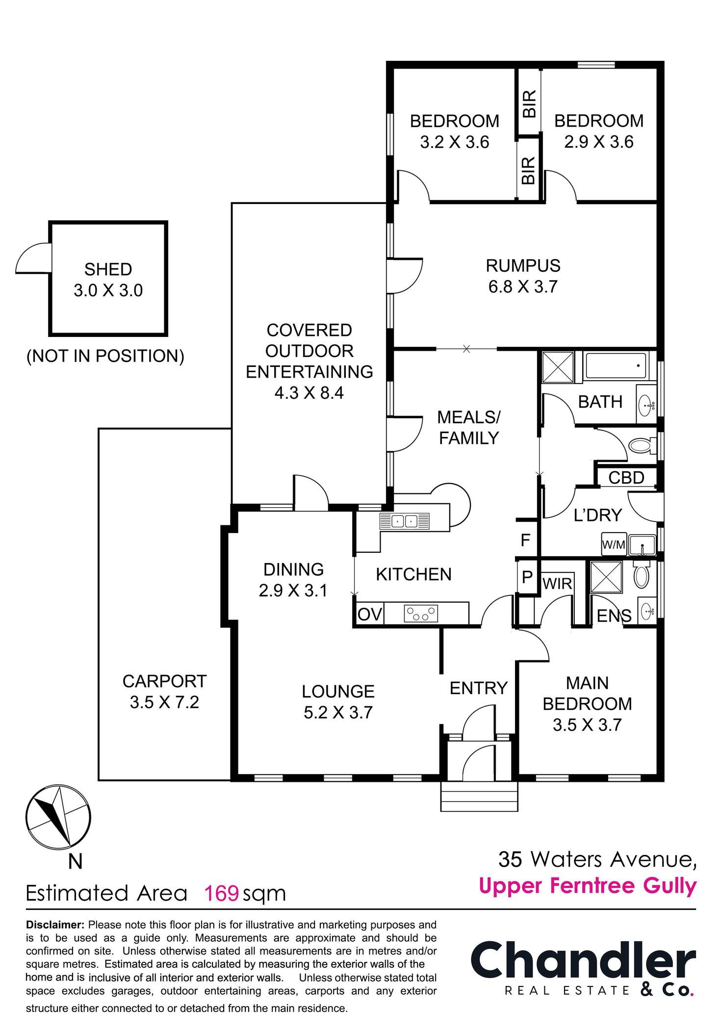 Floorplan of Homely house listing, 35 Waters Avenue, Upper Ferntree Gully VIC 3156