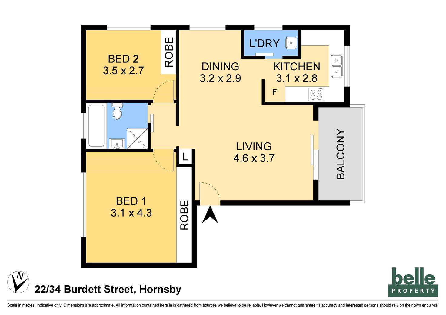 Floorplan of Homely apartment listing, 22/34-38 Burdett Street, Hornsby NSW 2077