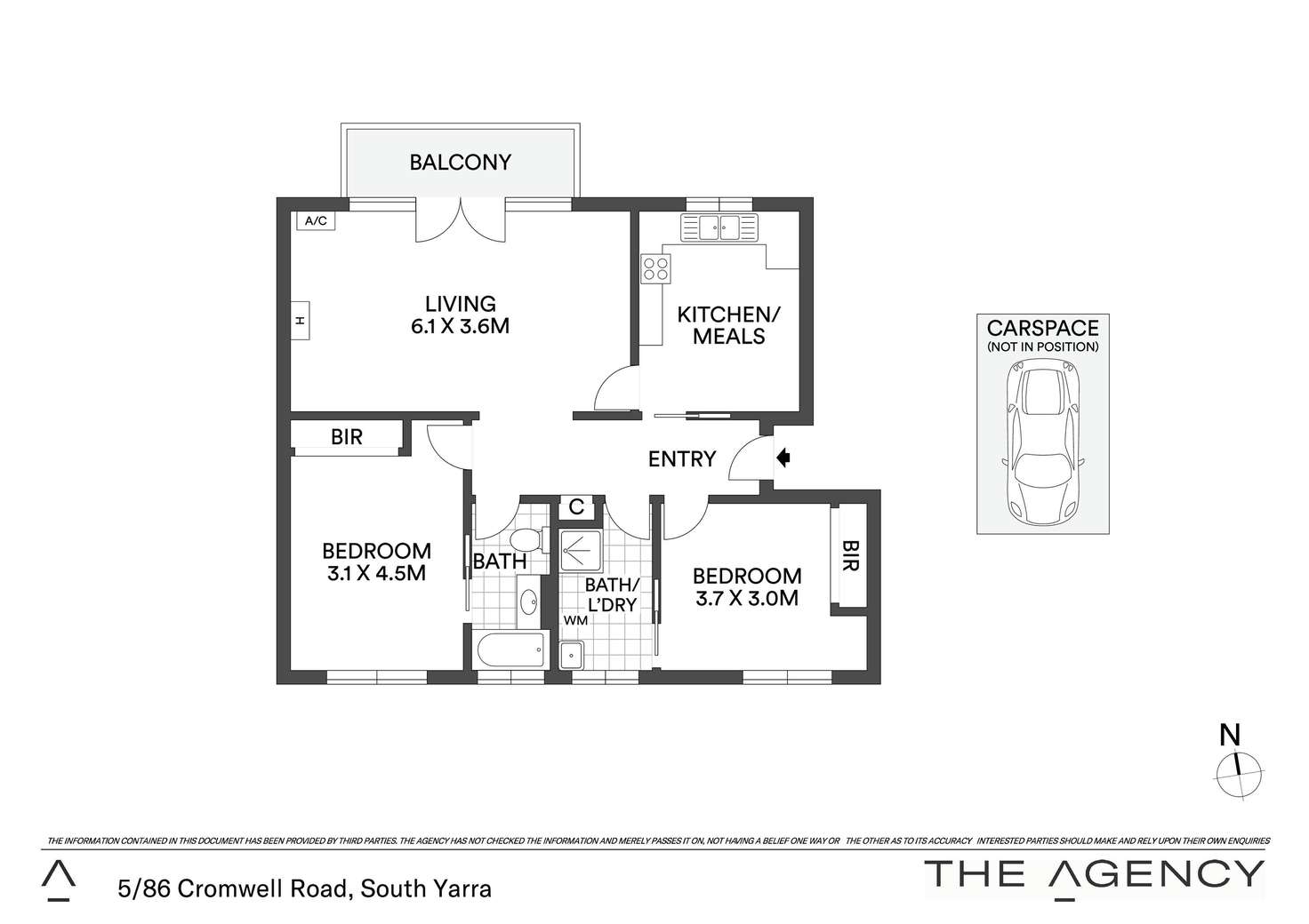 Floorplan of Homely apartment listing, 5/86 Cromwell Road, South Yarra VIC 3141