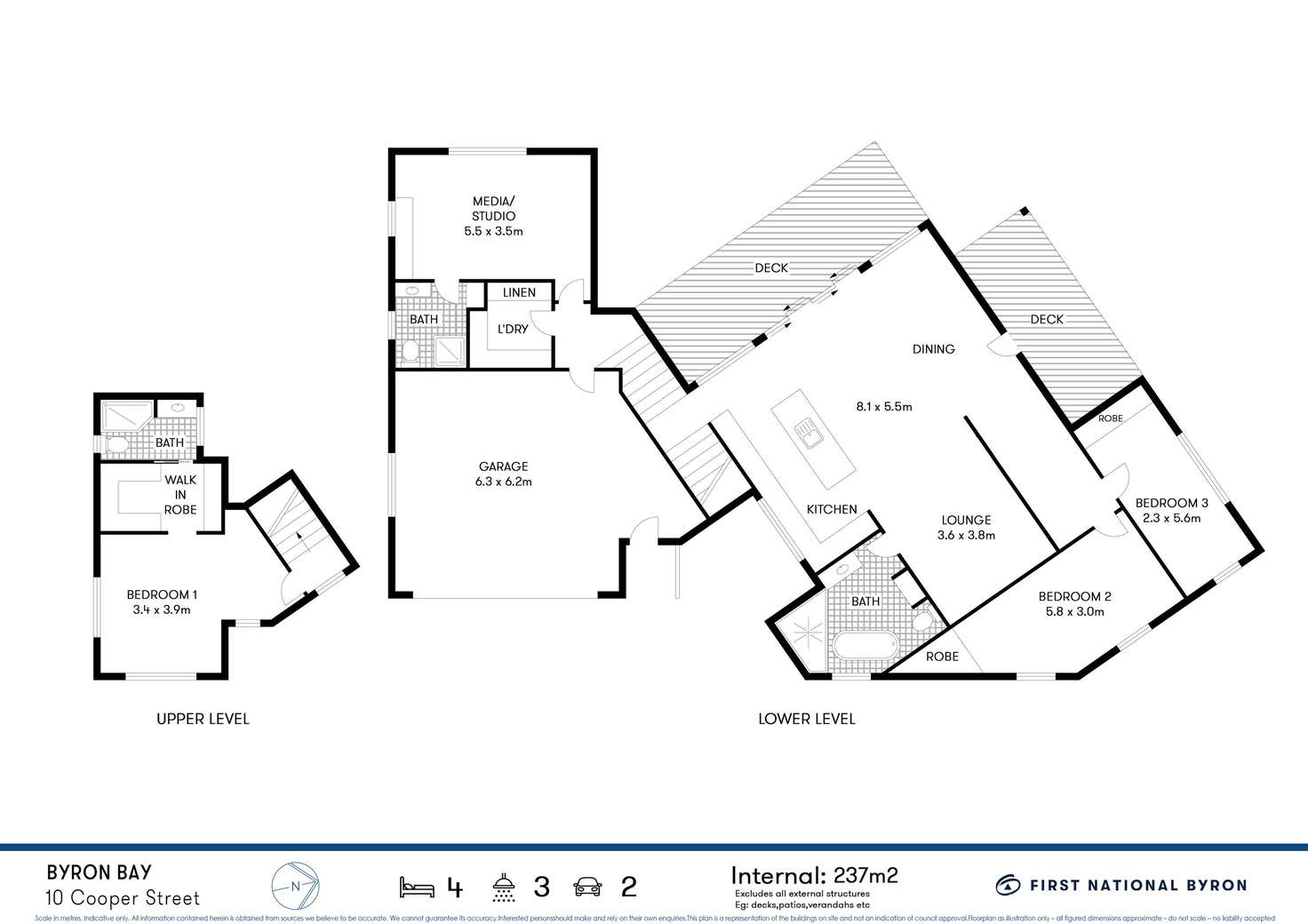 Floorplan of Homely house listing, 10 Cooper Street, Byron Bay NSW 2481