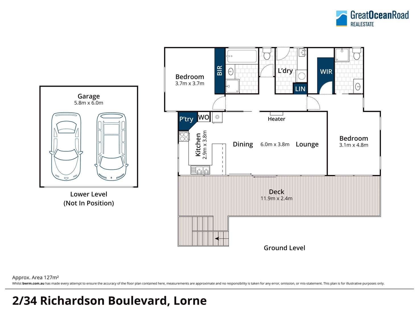 Floorplan of Homely house listing, 2/34 Richardson Boulevard, Lorne VIC 3232