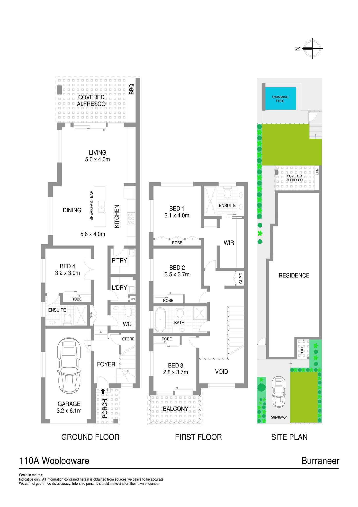 Floorplan of Homely semiDetached listing, 110a Woolooware Road, Burraneer NSW 2230