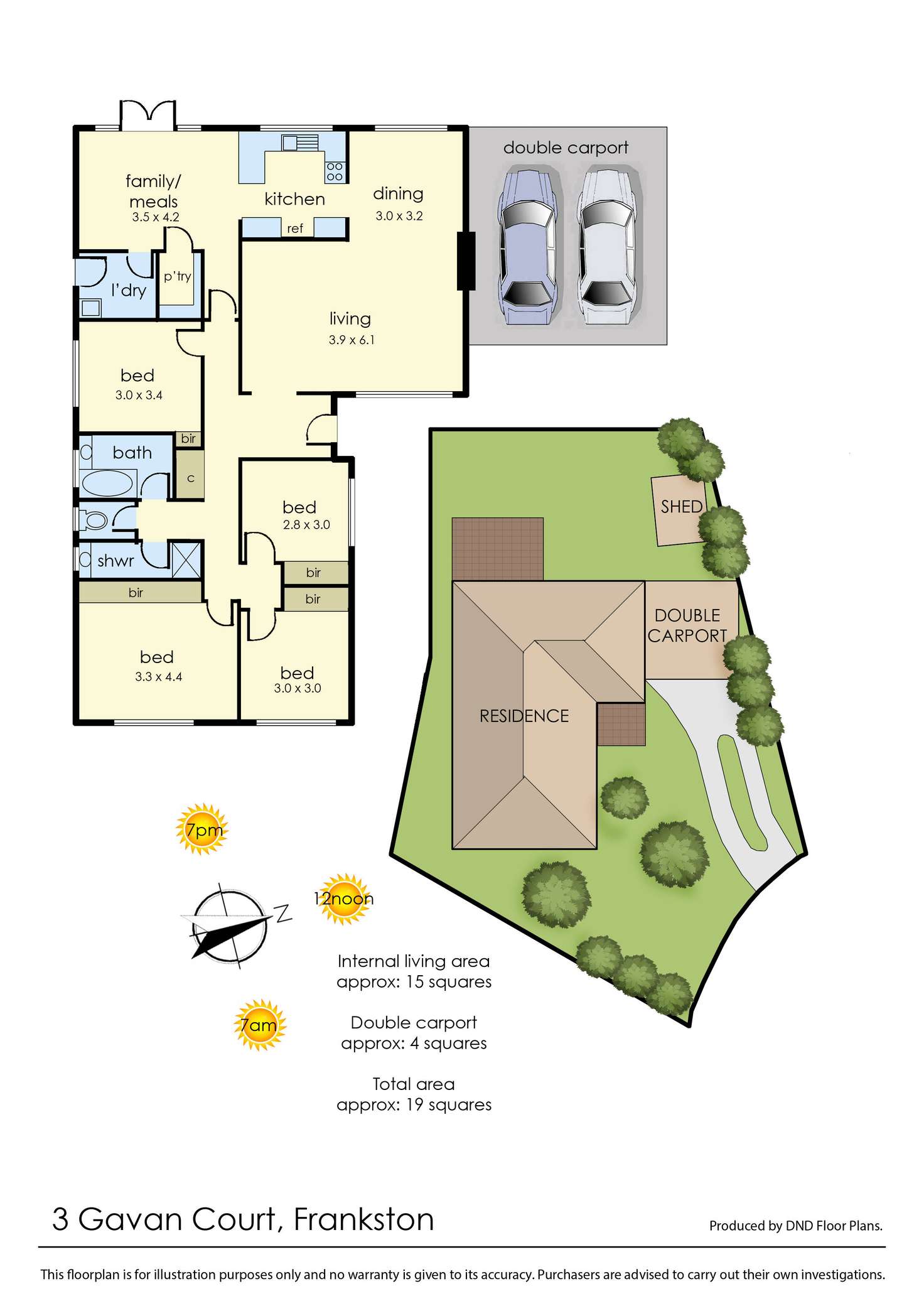 Floorplan of Homely house listing, 3 Gavan Court, Frankston VIC 3199