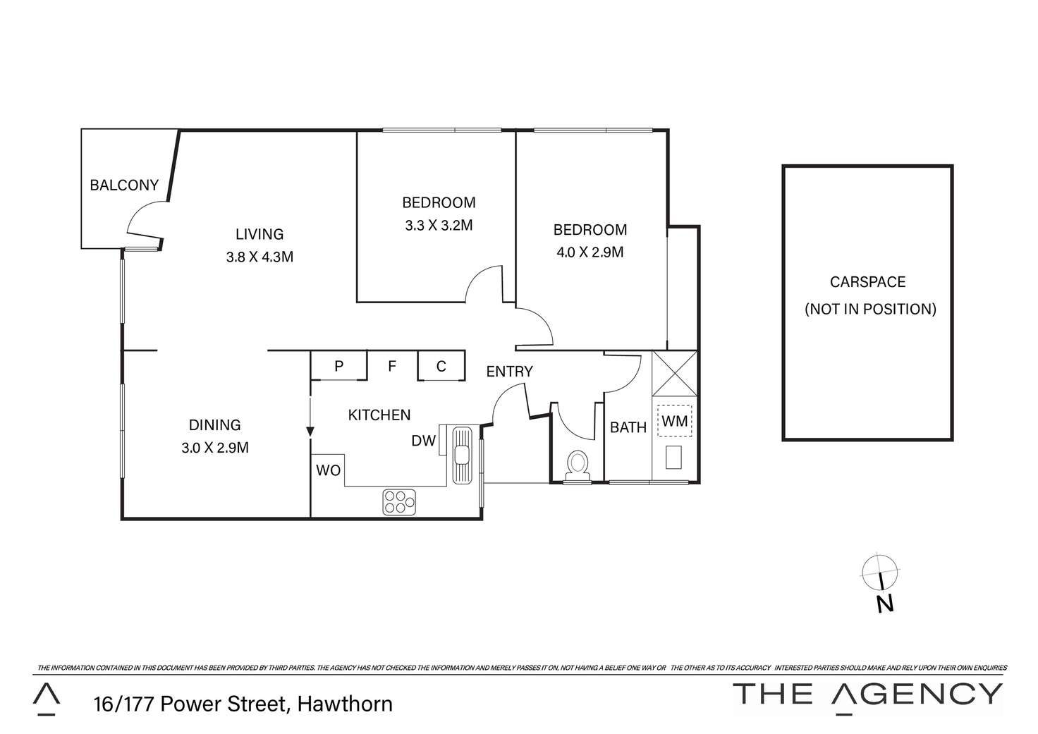 Floorplan of Homely apartment listing, 16/177 Power Street, Hawthorn VIC 3122