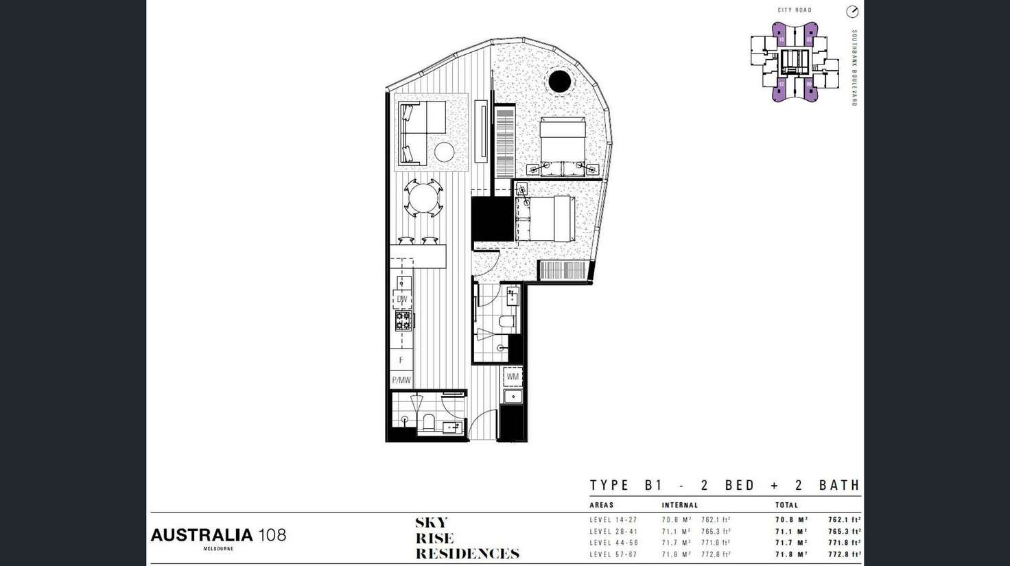 Floorplan of Homely apartment listing, 4603/70 Southbank Boulevard, Southbank VIC 3006