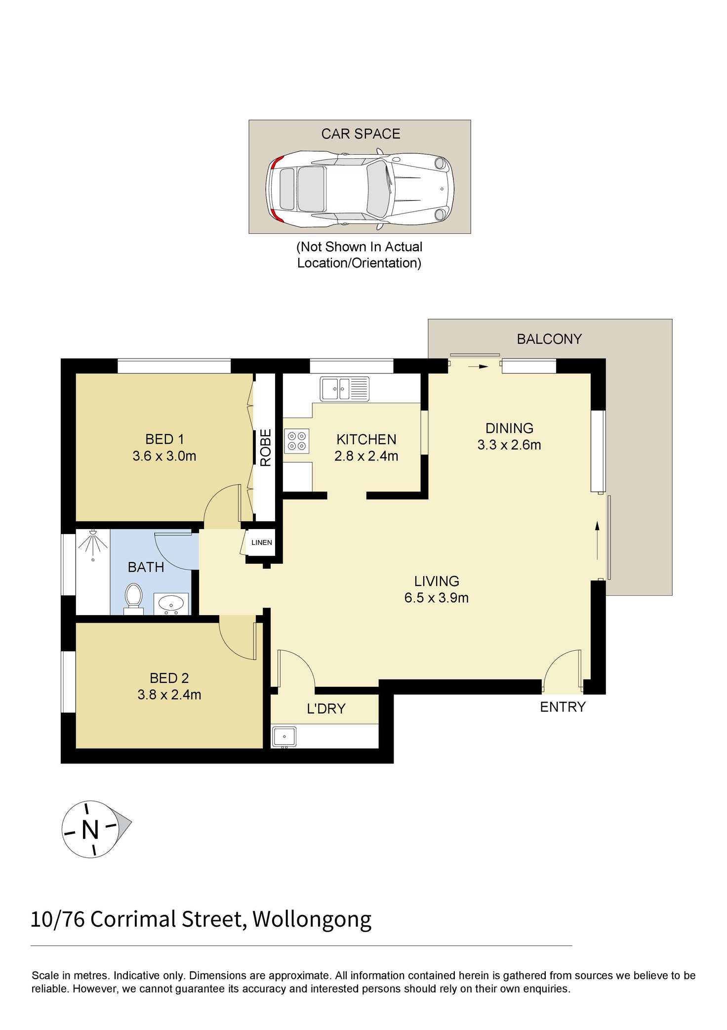 Floorplan of Homely apartment listing, 10/76 Corrimal Street, Wollongong NSW 2500