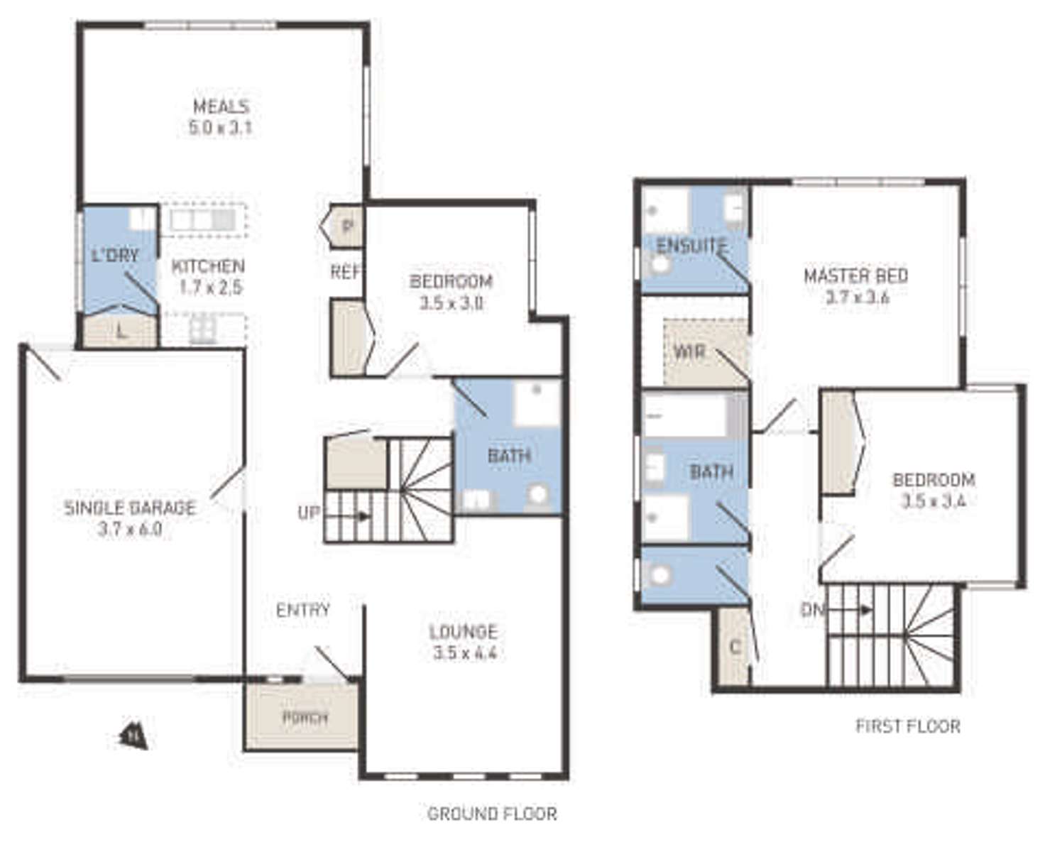 Floorplan of Homely townhouse listing, 56a Market Road, Werribee VIC 3030
