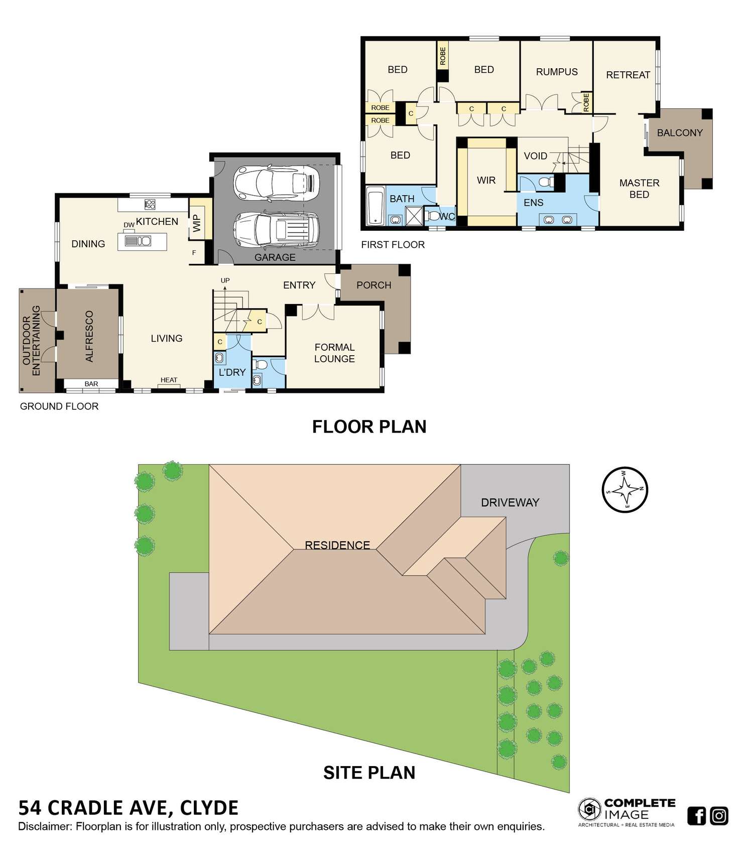 Floorplan of Homely house listing, 54 Cradle Avenue, Clyde VIC 3978