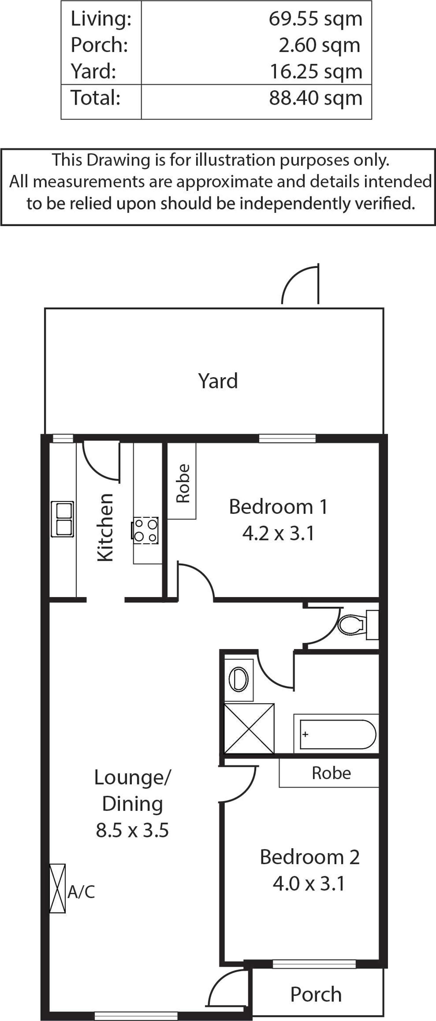 Floorplan of Homely apartment listing, 4/11 Winifred Street, Adelaide SA 5000