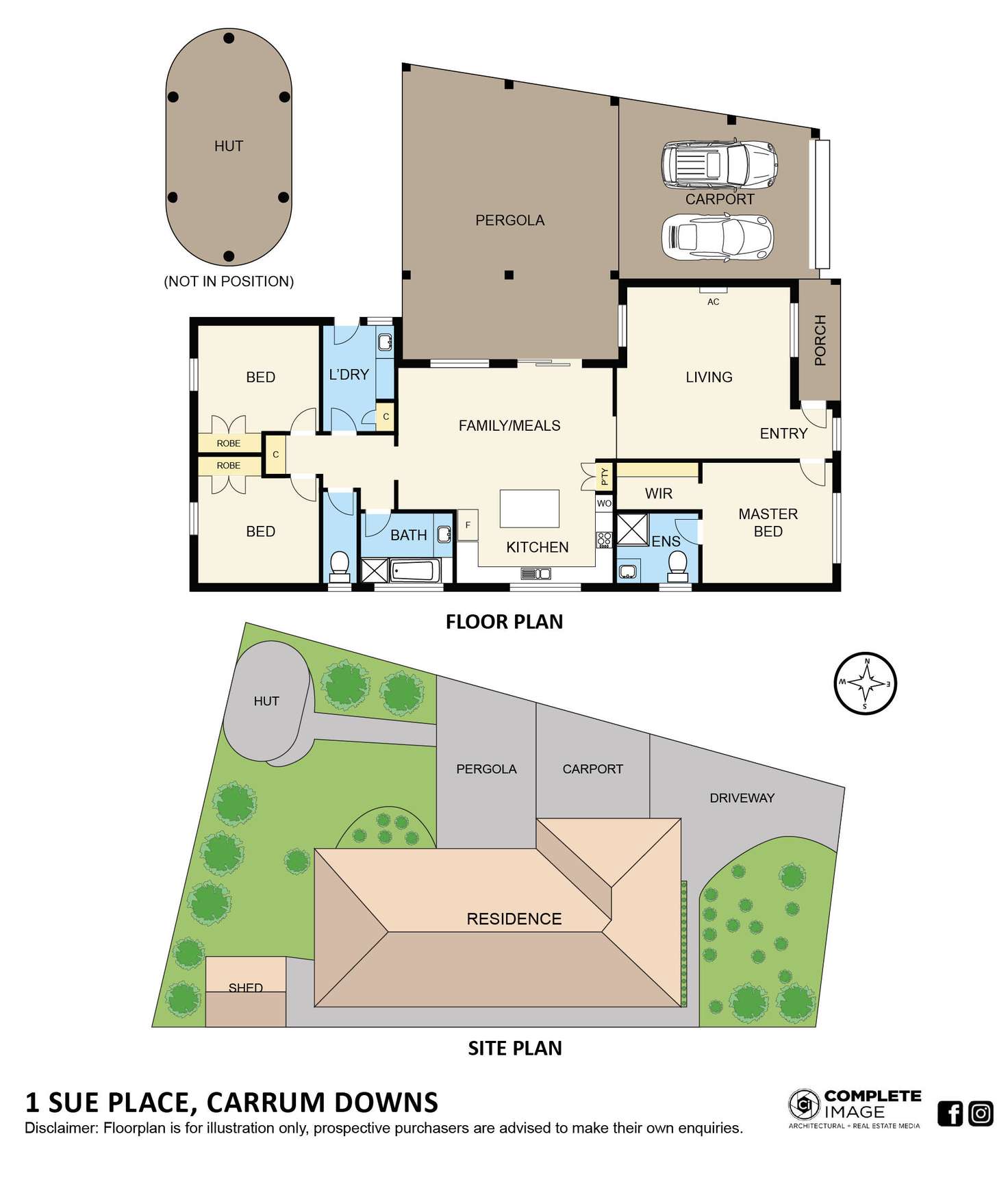 Floorplan of Homely house listing, 1 Sue Place, Carrum Downs VIC 3201