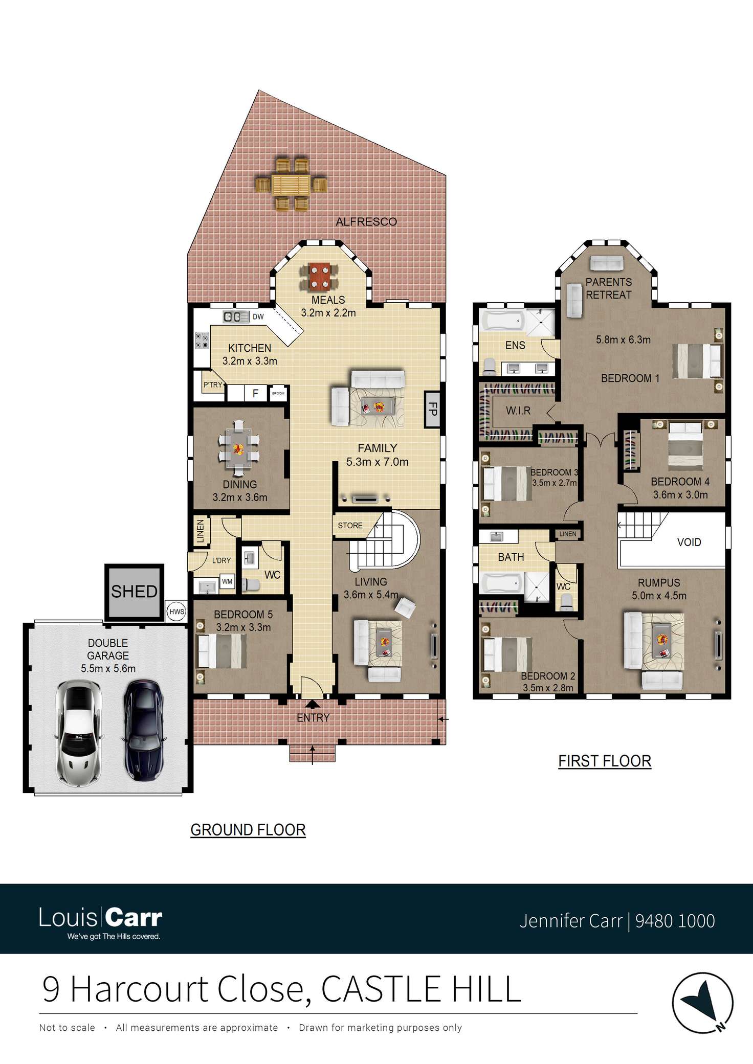 Floorplan of Homely house listing, 9 Harcourt Close, Castle Hill NSW 2154