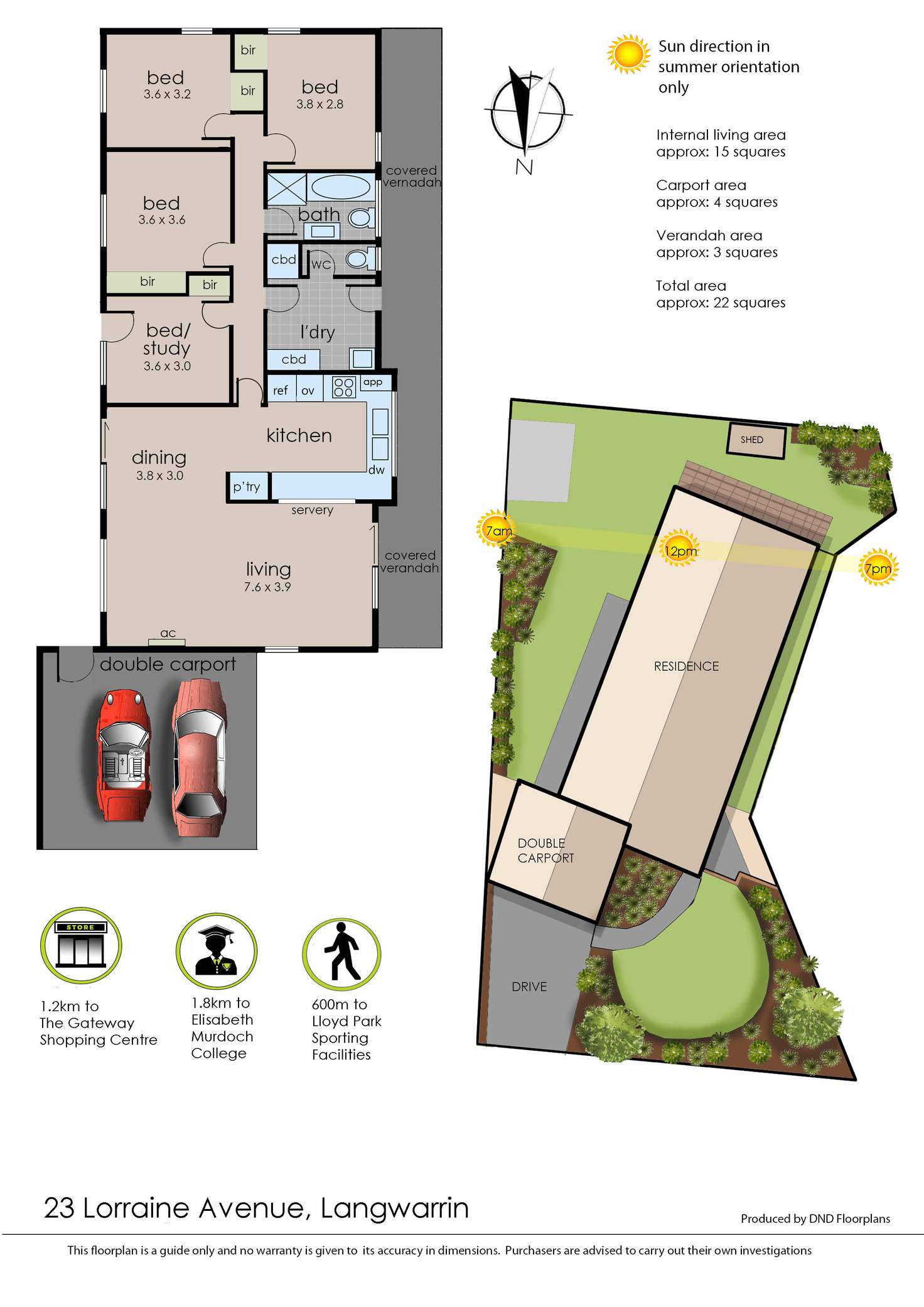 Floorplan of Homely house listing, 23B Lorraine Avenue, Langwarrin VIC 3910