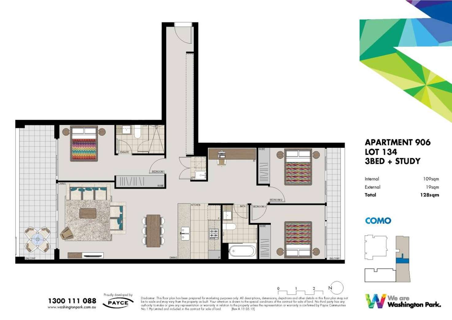 Floorplan of Homely apartment listing, 906/7 Washington Avenue, Riverwood NSW 2210