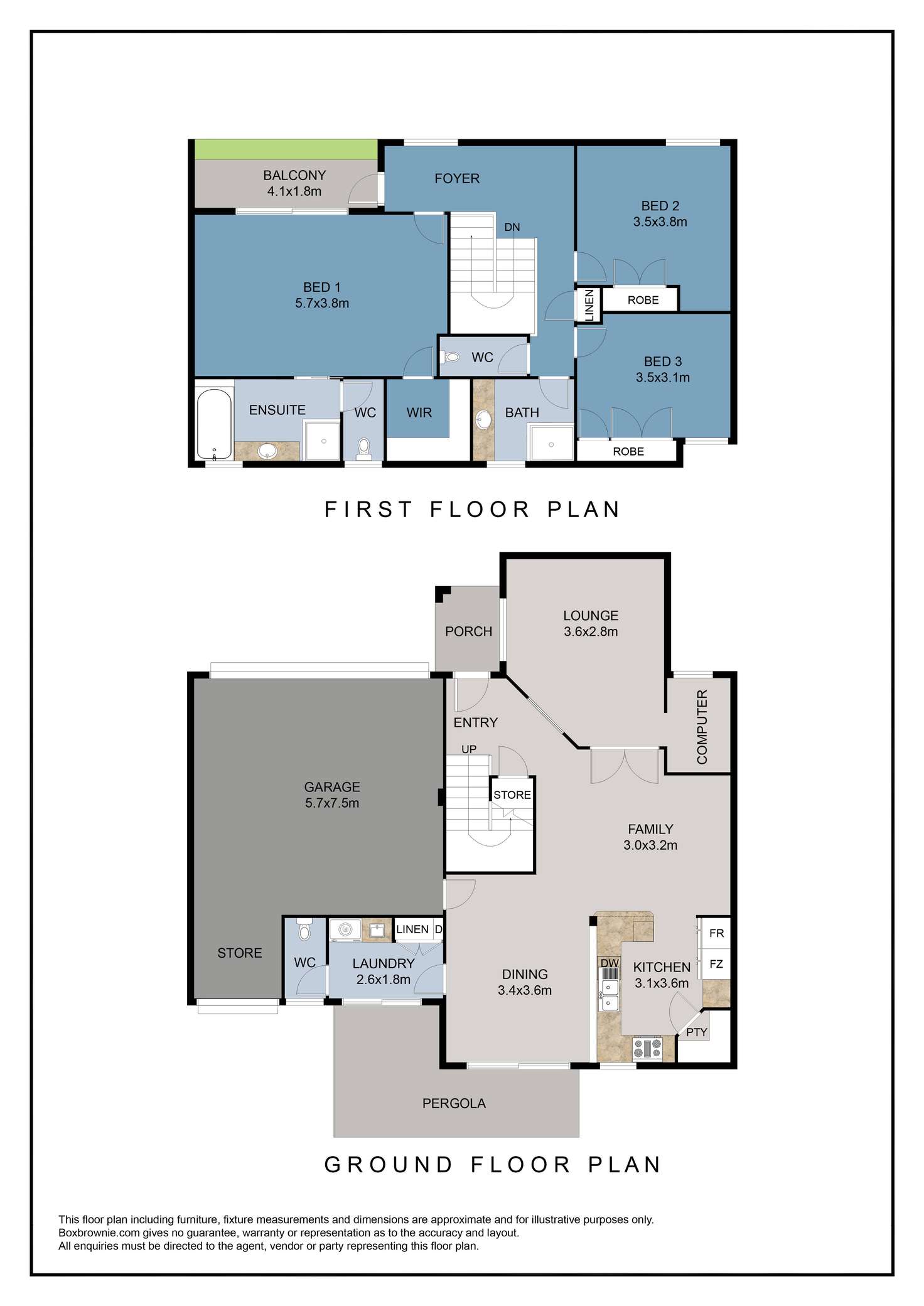Floorplan of Homely townhouse listing, 6B Marian Street, Innaloo WA 6018