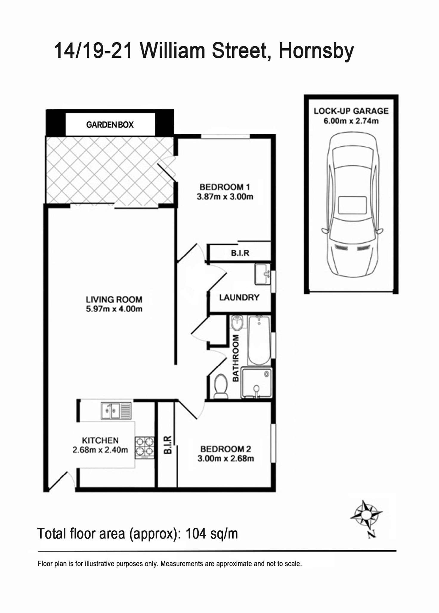 Floorplan of Homely apartment listing, 14/19-21 William Street, Hornsby NSW 2077