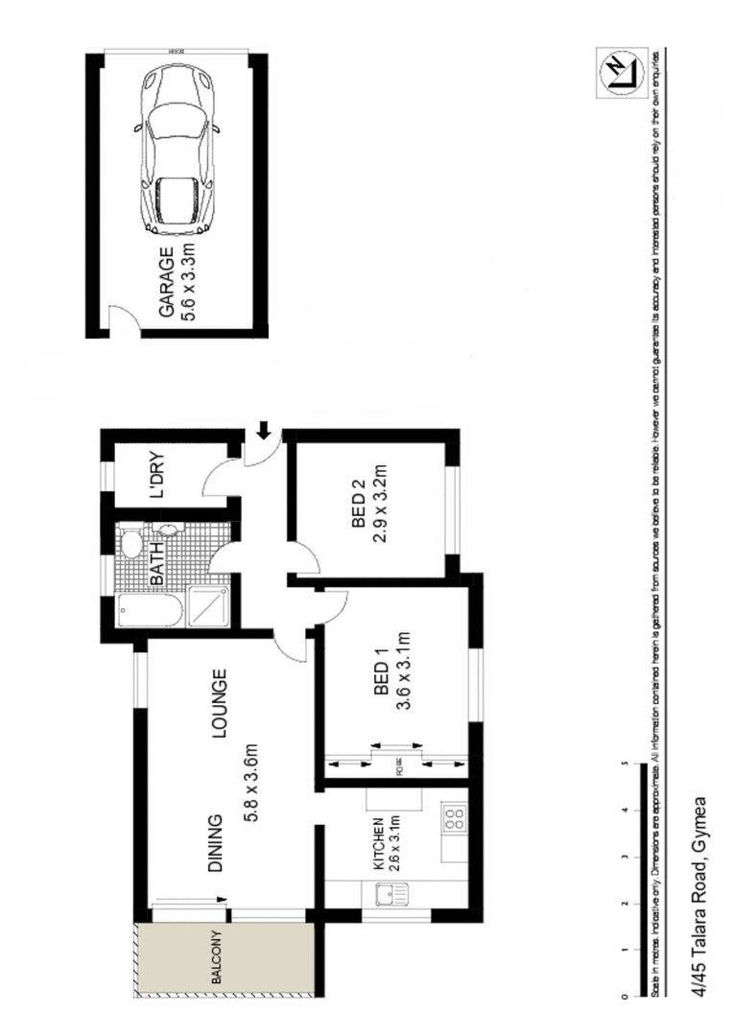 Floorplan of Homely apartment listing, 4/45 Talara Road, Gymea NSW 2227