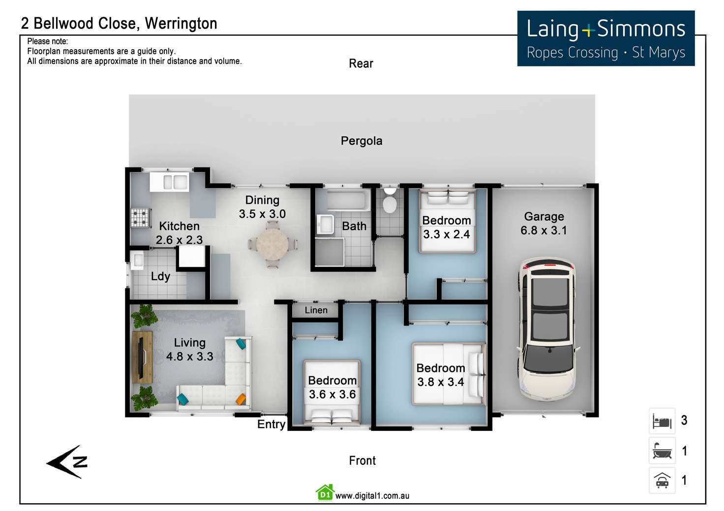 Floorplan of Homely house listing, 2 Bellwood Close, Werrington NSW 2747