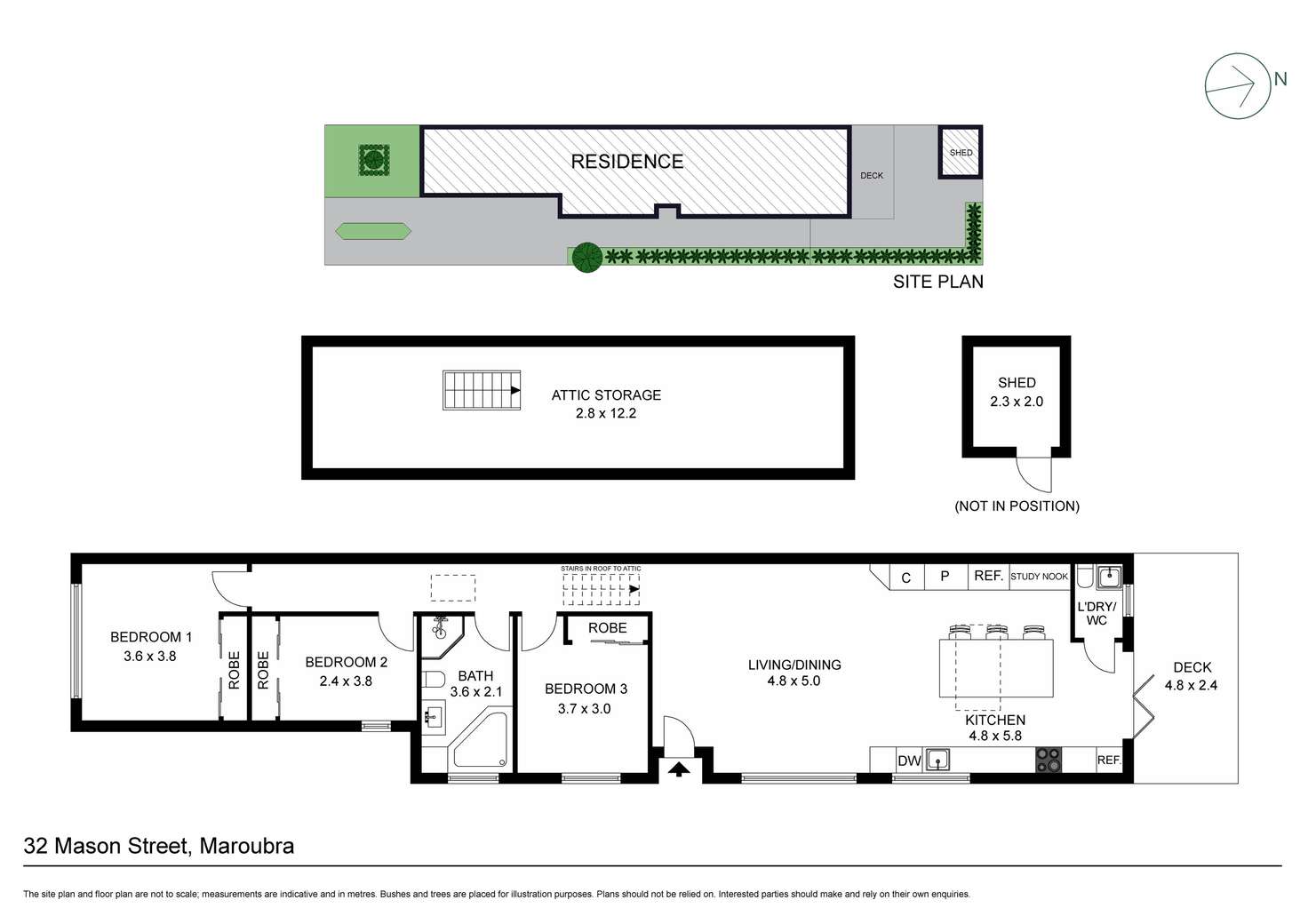 Floorplan of Homely semiDetached listing, 32 Mason Street, Maroubra NSW 2035