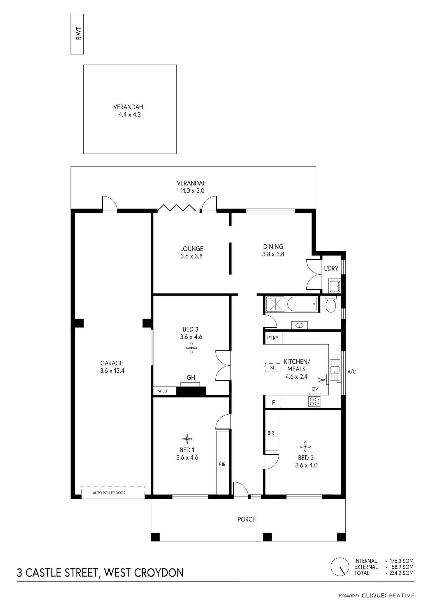 Floorplan of Homely house listing, 3 Castle Street, West Croydon SA 5008