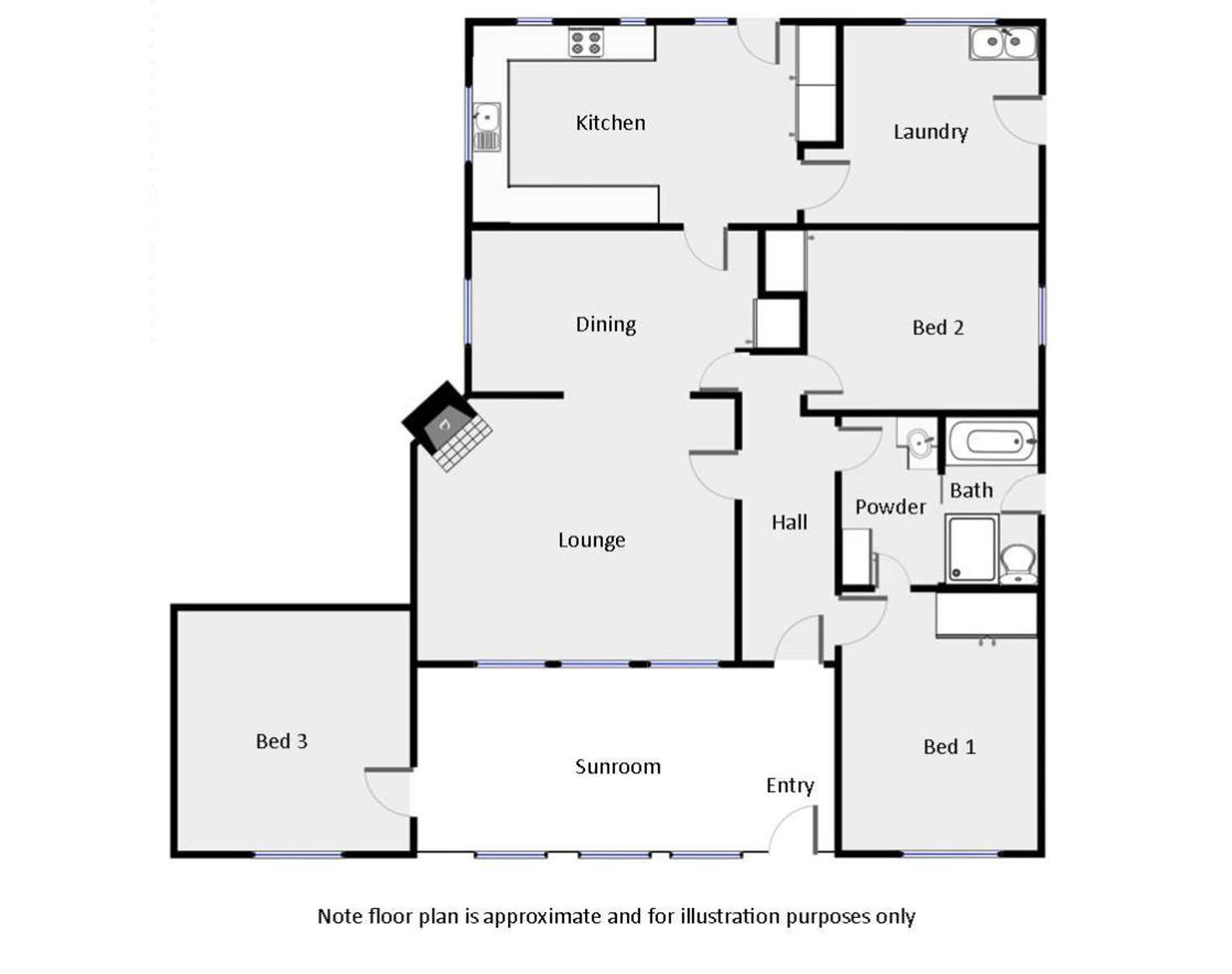 Floorplan of Homely house listing, 430 Mcedward Street, Birdwoodton VIC 3505