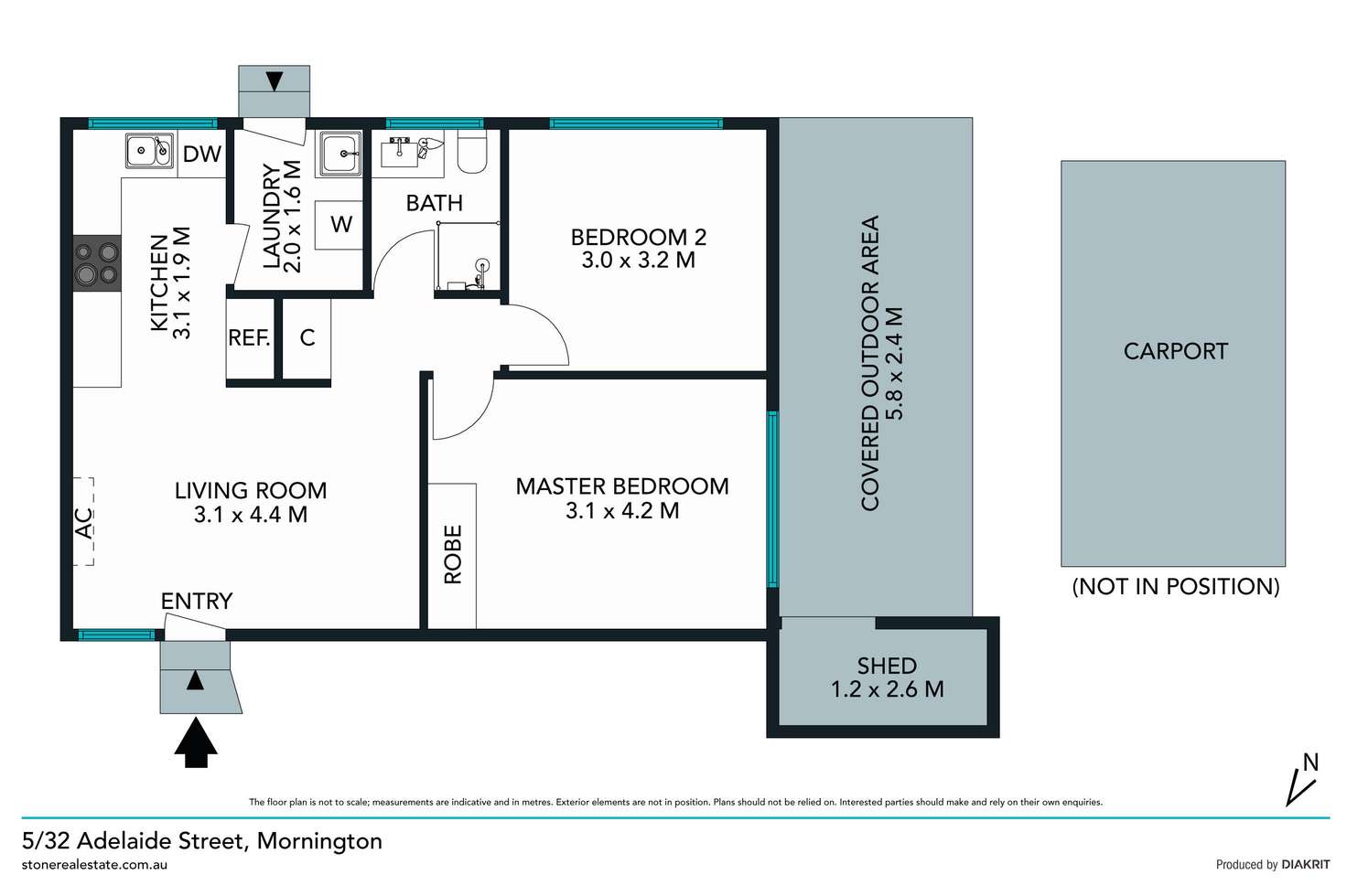 Floorplan of Homely unit listing, 5/32 Adelaide Street, Mornington VIC 3931