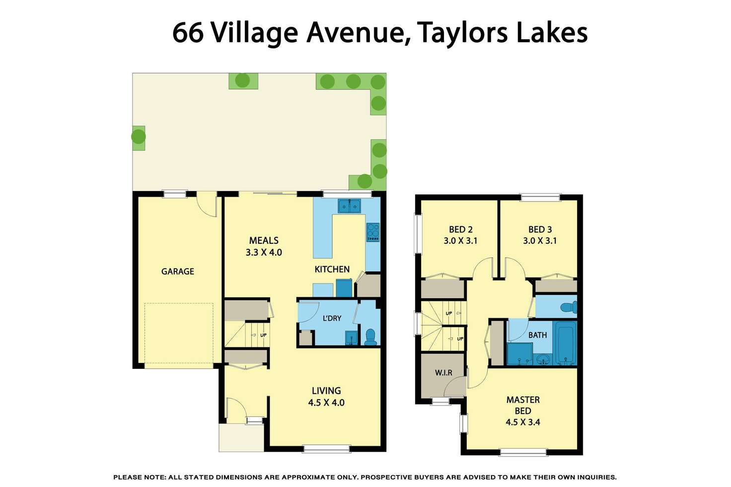 Floorplan of Homely townhouse listing, 66 Village Avenue, Taylors Lakes VIC 3038