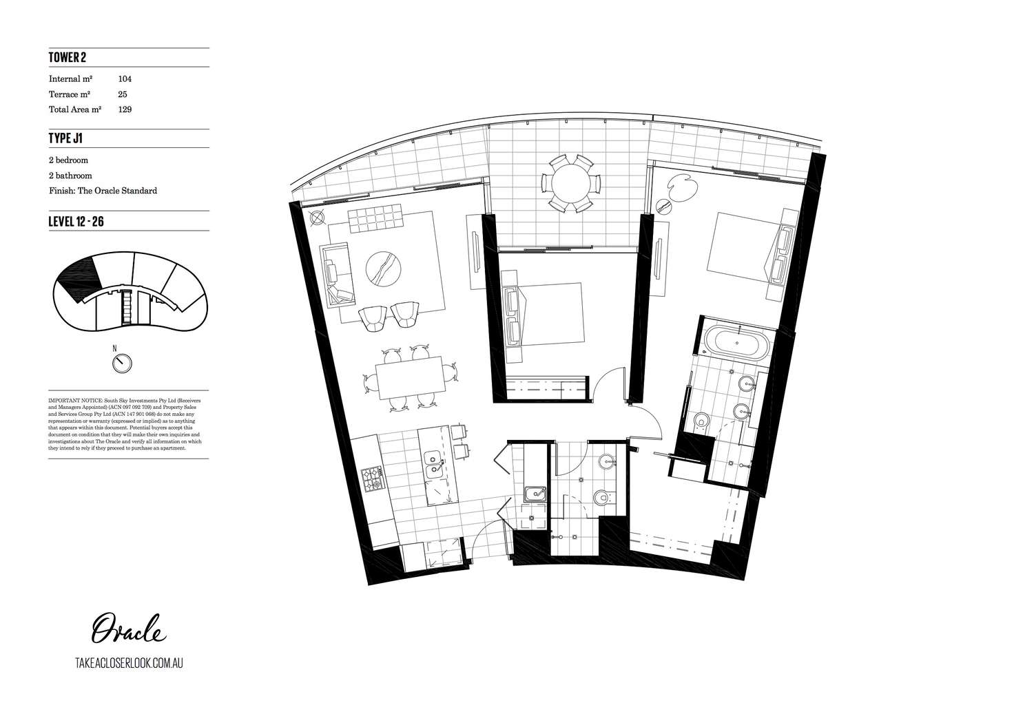 Floorplan of Homely unit listing, Level 14/21403/21 Elizabeth Avenue, Broadbeach QLD 4218