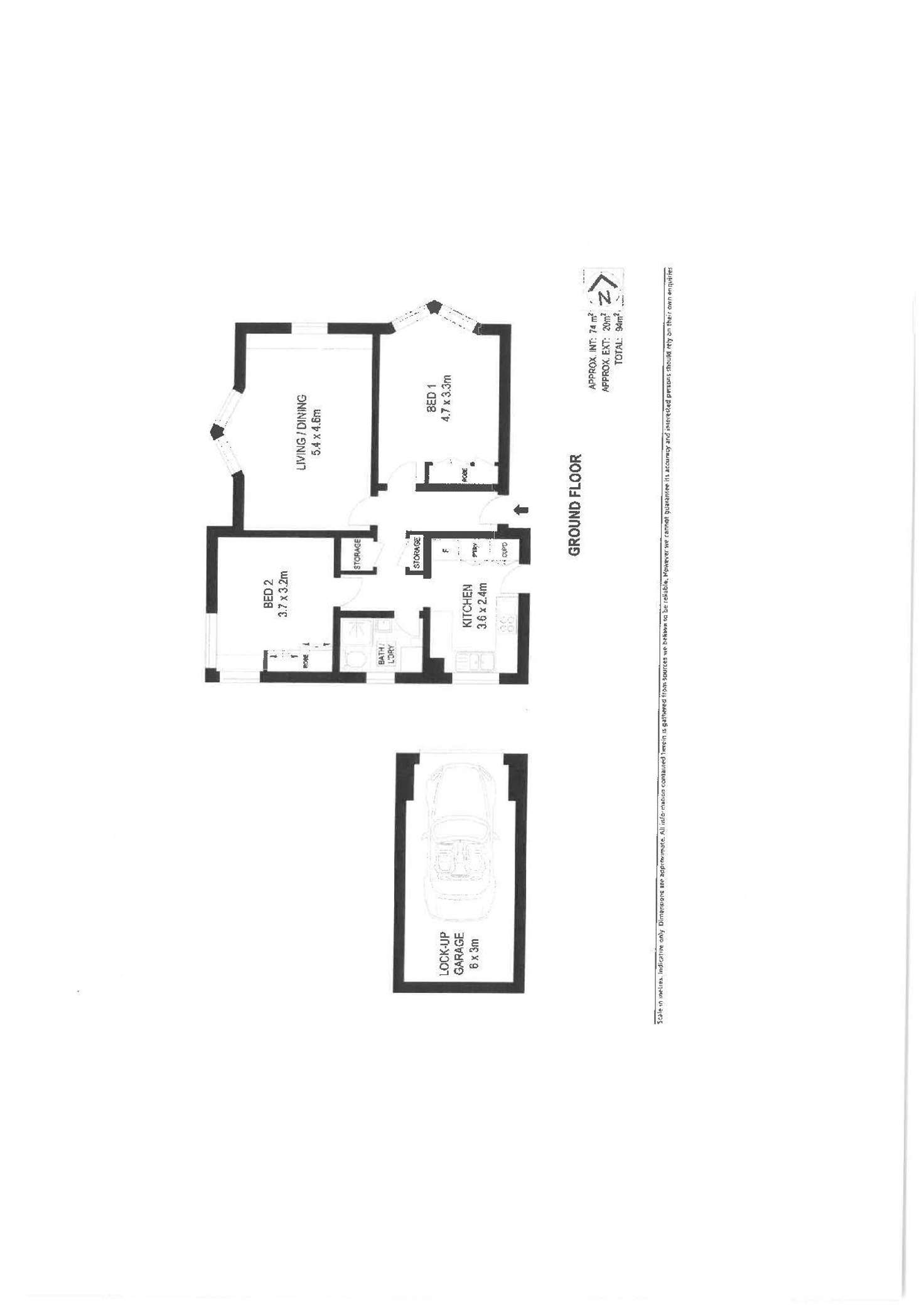 Floorplan of Homely apartment listing, 2/196 Kurraba Road, Neutral Bay NSW 2089