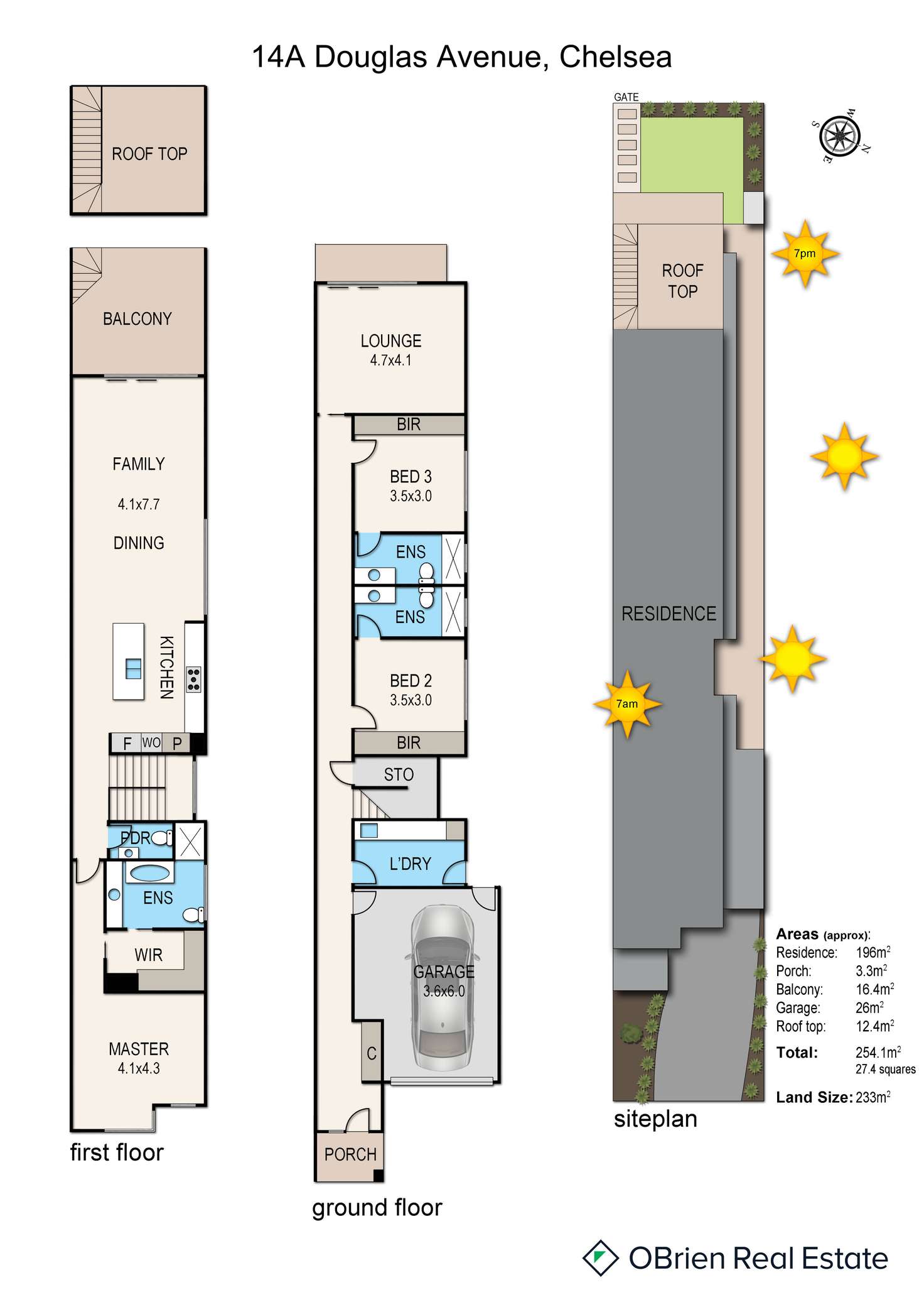 Floorplan of Homely townhouse listing, 14a Douglas Avenue, Chelsea VIC 3196