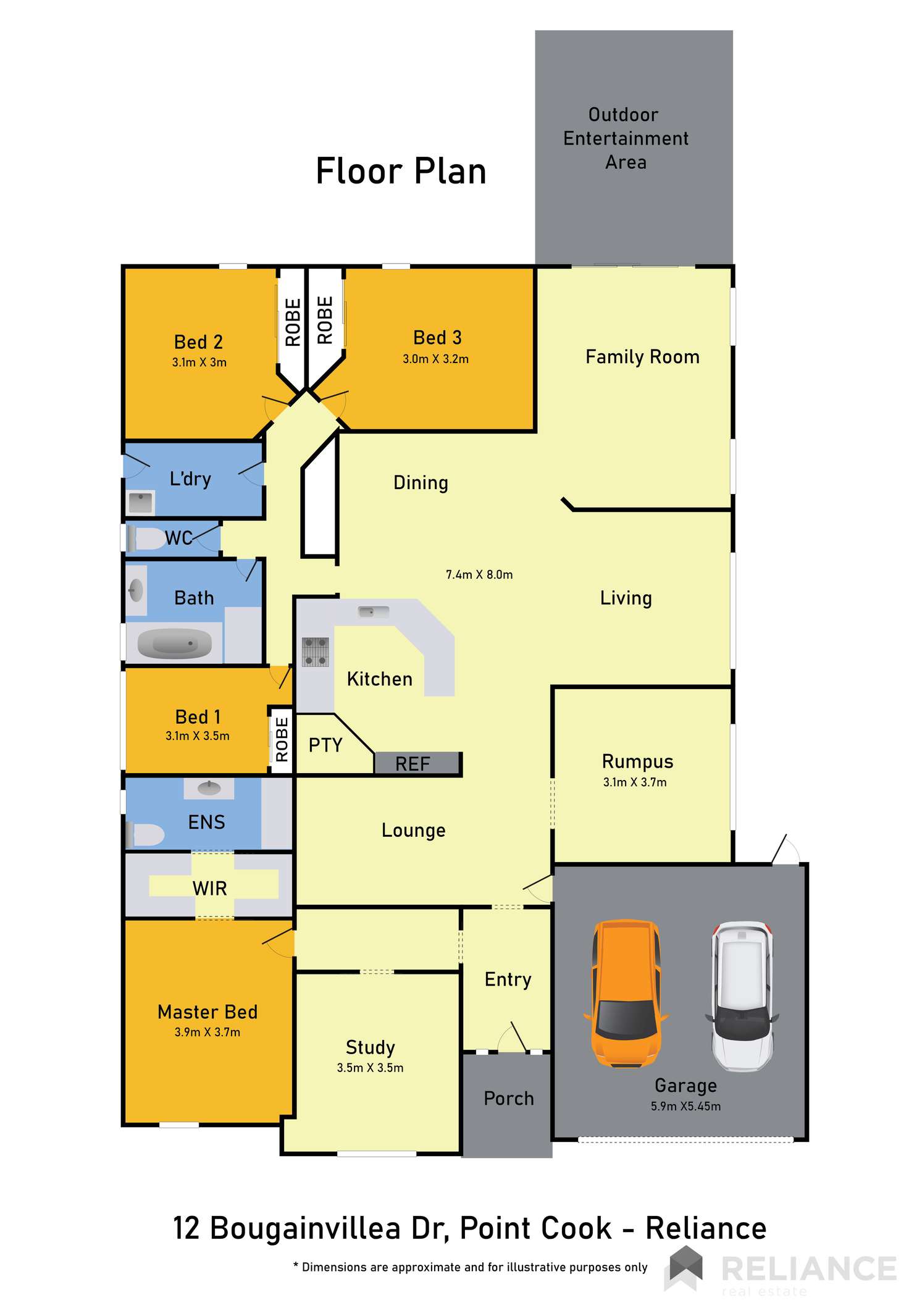 Floorplan of Homely house listing, 12 Bougainvillea Drive, Point Cook VIC 3030