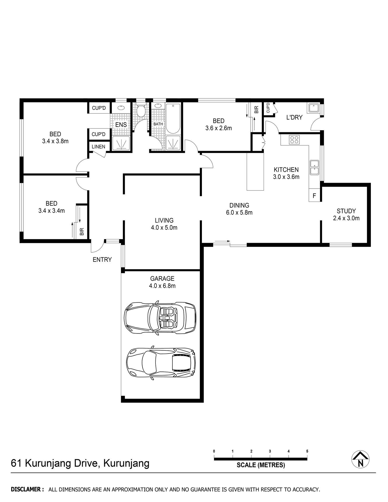 Floorplan of Homely house listing, 61 Kurunjang Drive, Kurunjang VIC 3337