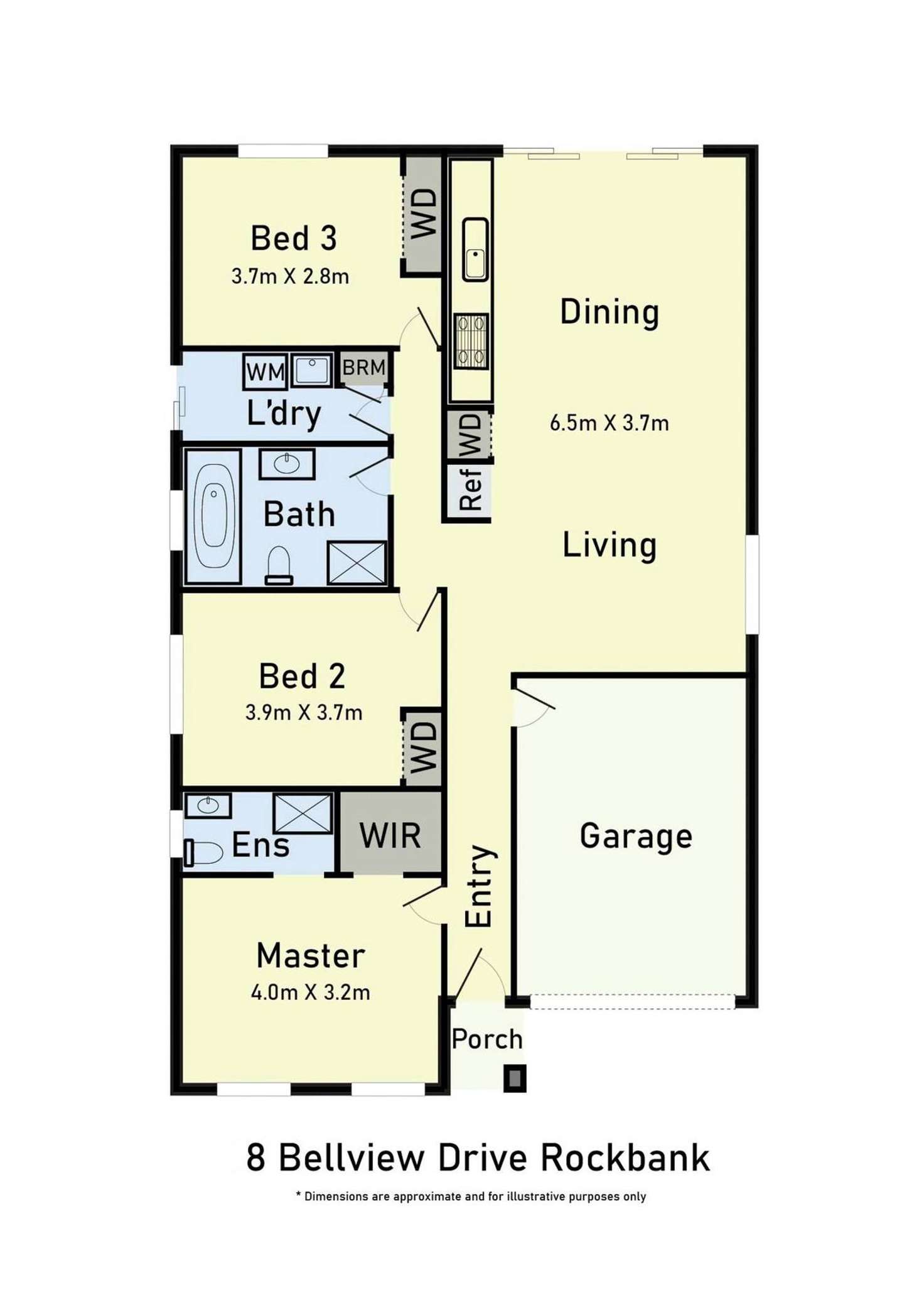 Floorplan of Homely house listing, 8 Bellview Drive, Rockbank VIC 3335