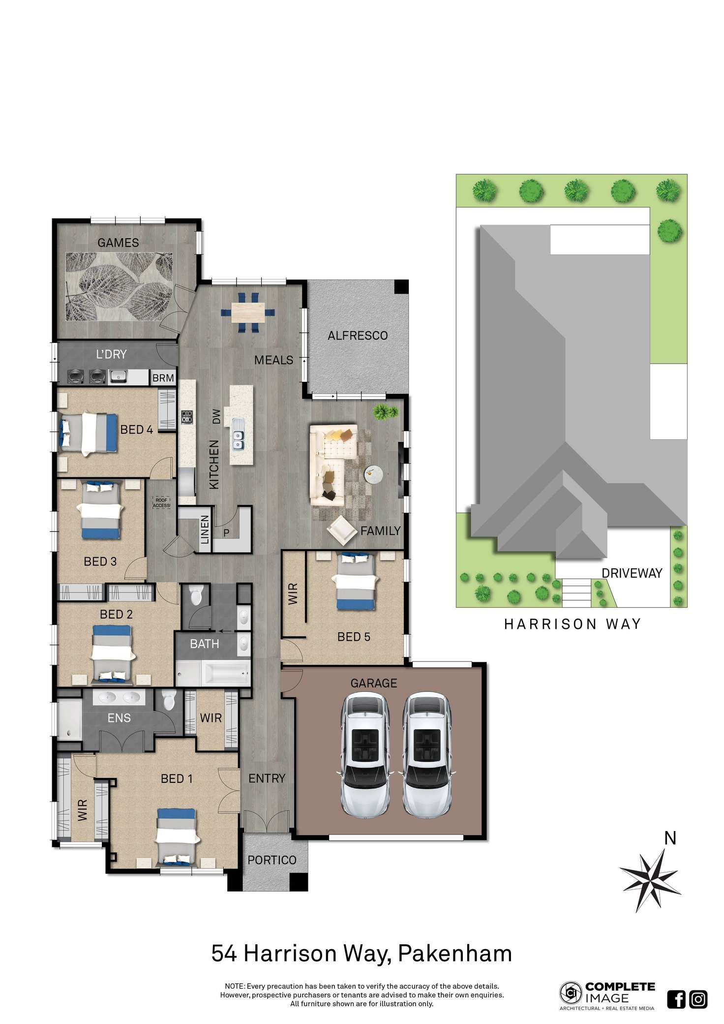 Floorplan of Homely house listing, 54 Harrison Way, Pakenham VIC 3810