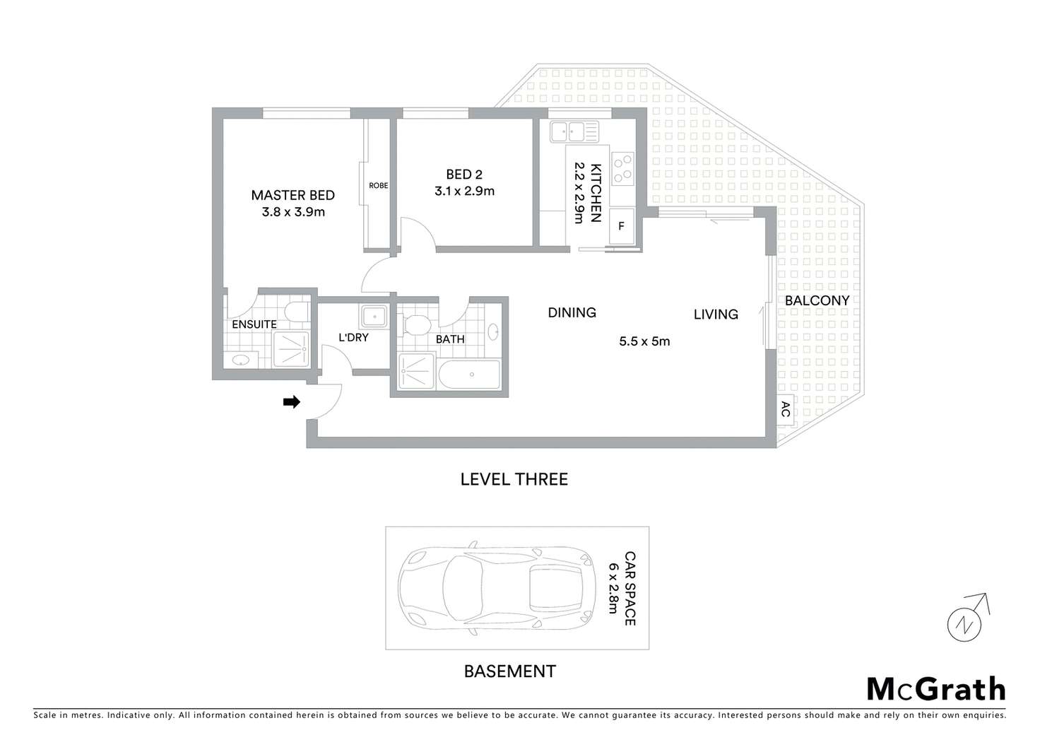 Floorplan of Homely apartment listing, 16/19 Hampden Avenue, Cremorne NSW 2090