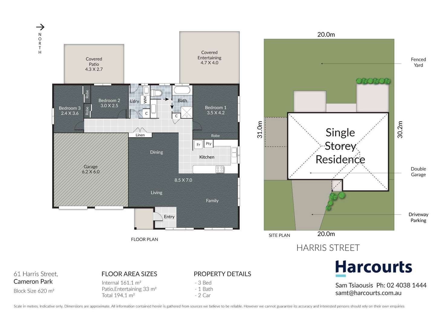 Floorplan of Homely house listing, 61 Harris Street, Cameron Park NSW 2285