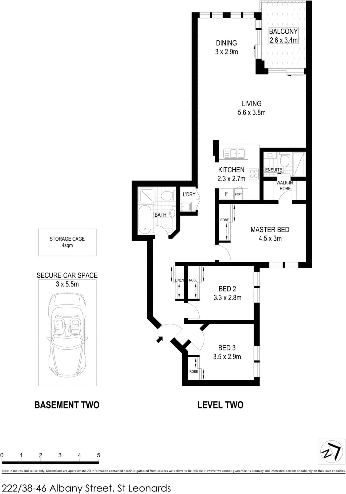 Floorplan of Homely apartment listing, 222/38-46 Albany Street, St Leonards NSW 2065