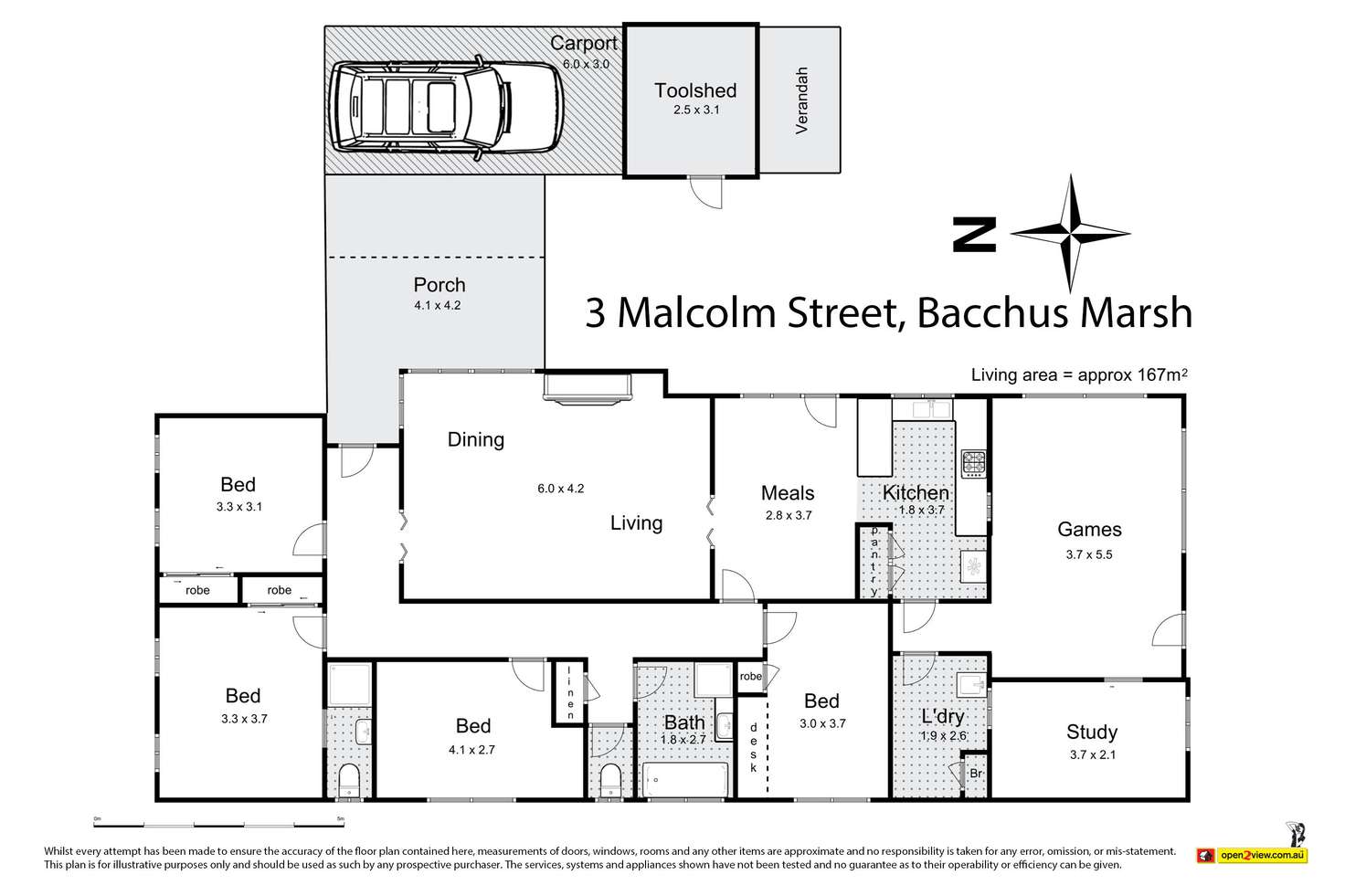 Floorplan of Homely house listing, 3 Malcolm Street, Bacchus Marsh VIC 3340