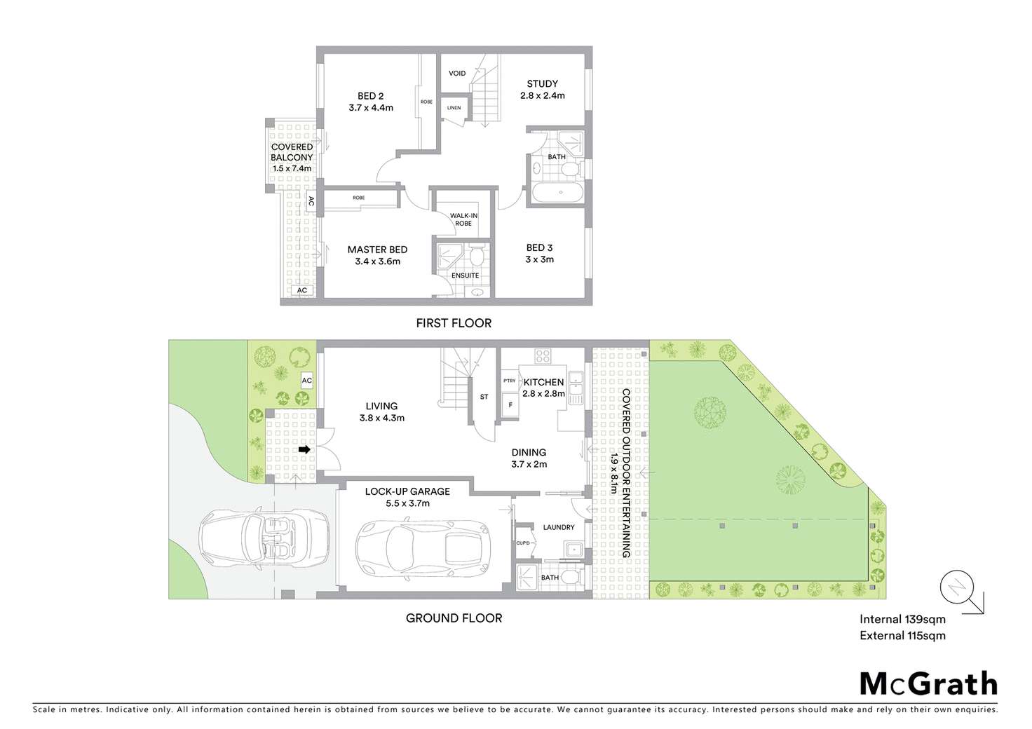 Floorplan of Homely townhouse listing, 1/39 Abigail Street, Seven Hills NSW 2147