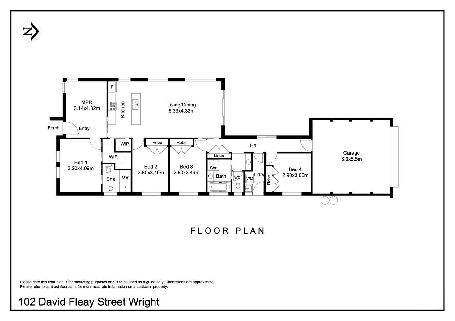 Floorplan of Homely house listing, 102 David Fleay Street, Wright ACT 2611