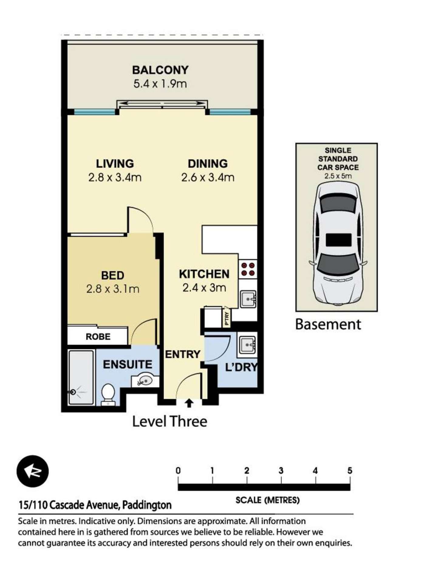 Floorplan of Homely apartment listing, 15/110 Cascade Street, Paddington NSW 2021